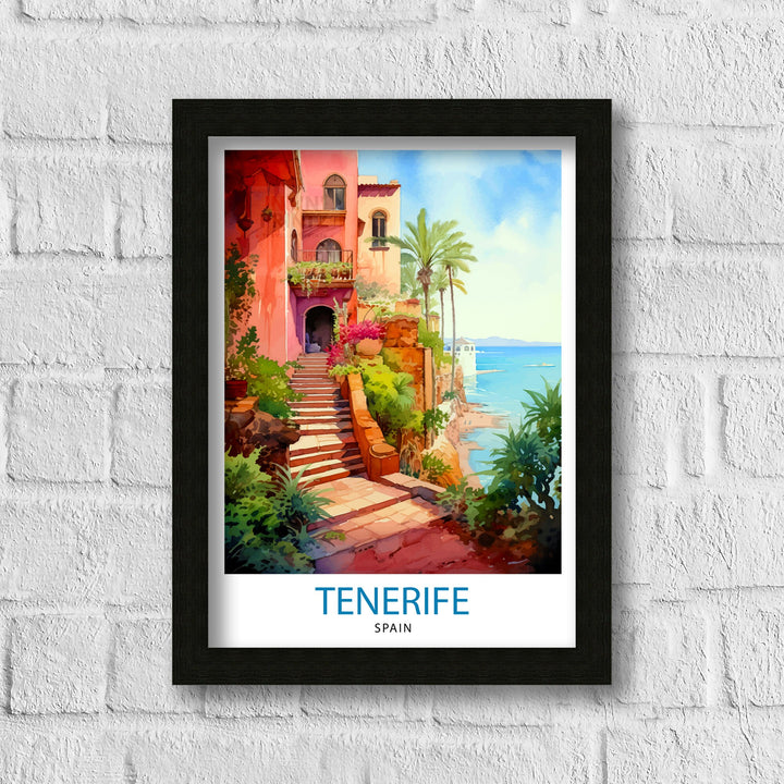 Tenerife Spain Travel Poster Tenerife