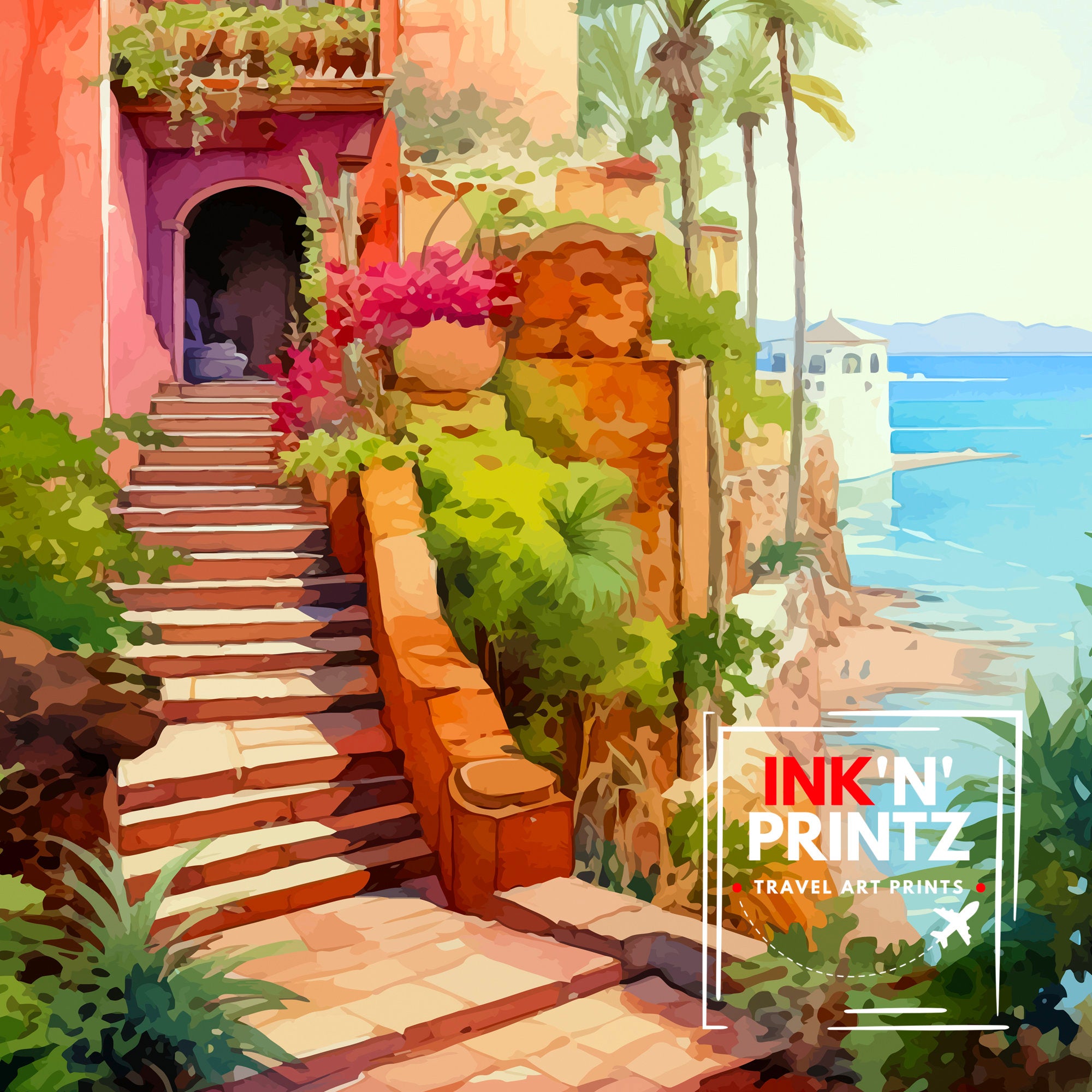 Tenerife Spain Travel Print Tenerife Wall Decor Tenerife Home Living Decor Tenerife Illustration Travel Poster Gift For Tenerife Spain Home