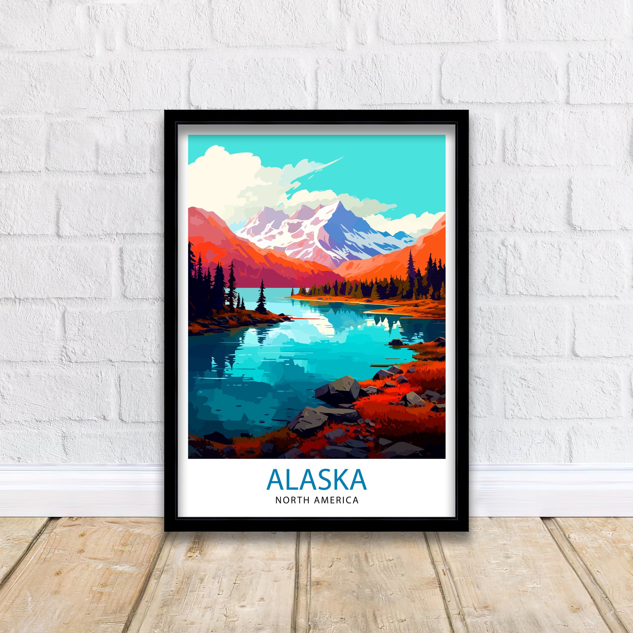 Alaska Travel Print | Alaska Poster | Alaska Travel Print | Alaska Print | Travel Poster | Alaska Wall Art | Alaska Art