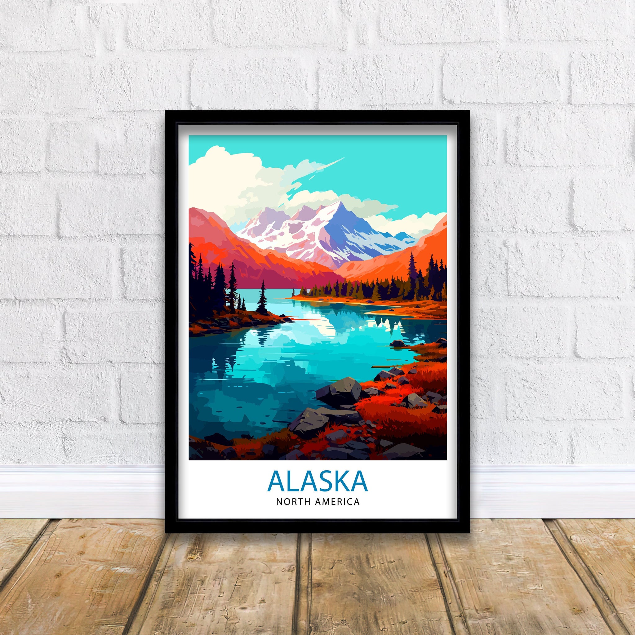 Alaska Travel Print | Alaska Poster | Alaska Travel Print | Alaska Print | Travel Poster | Alaska Wall Art | Alaska Art