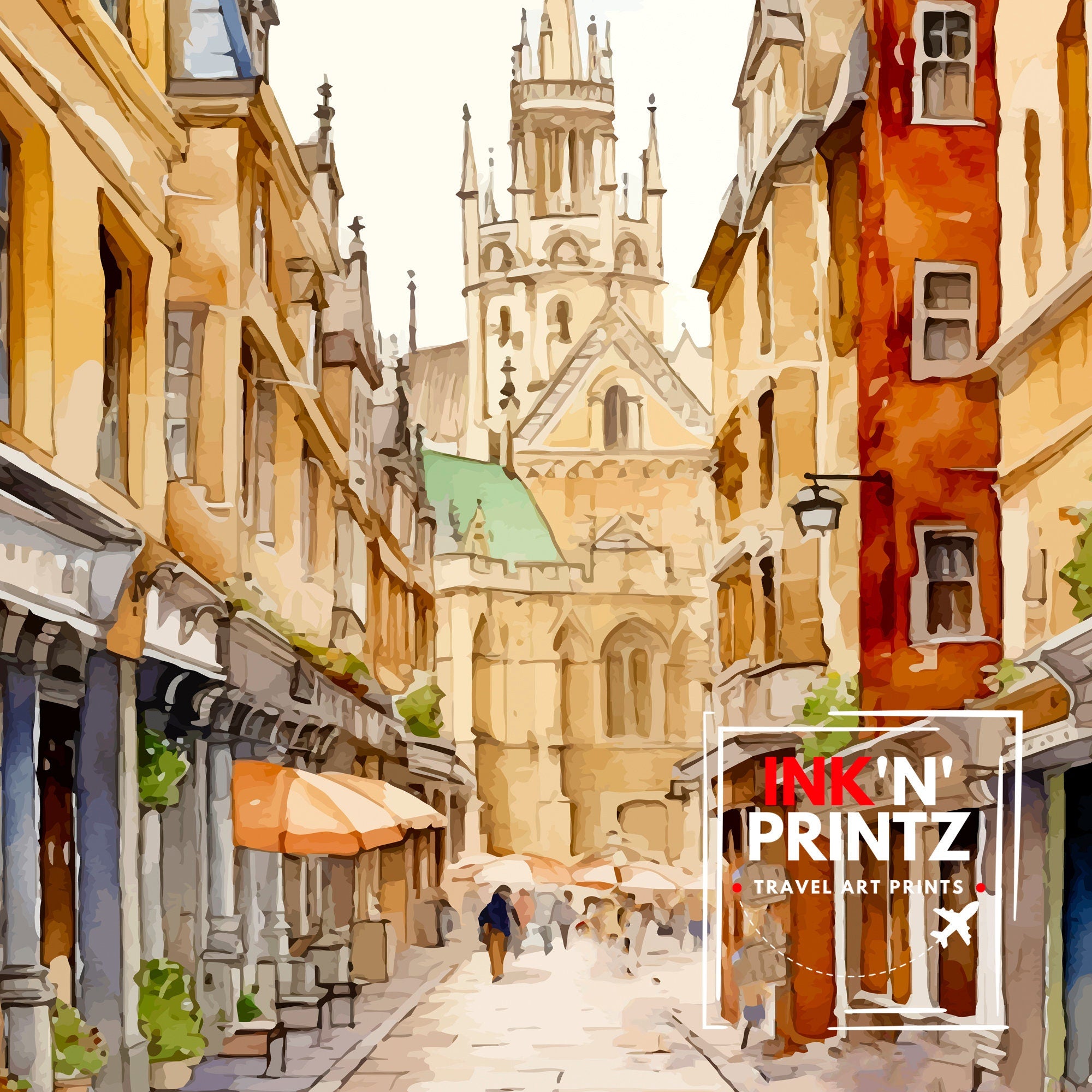 Bath Somerset Travel Poster Bath Wall Art Bath Home Decor Bath Illustration Travel Poster Gift Somerset England Home Decor