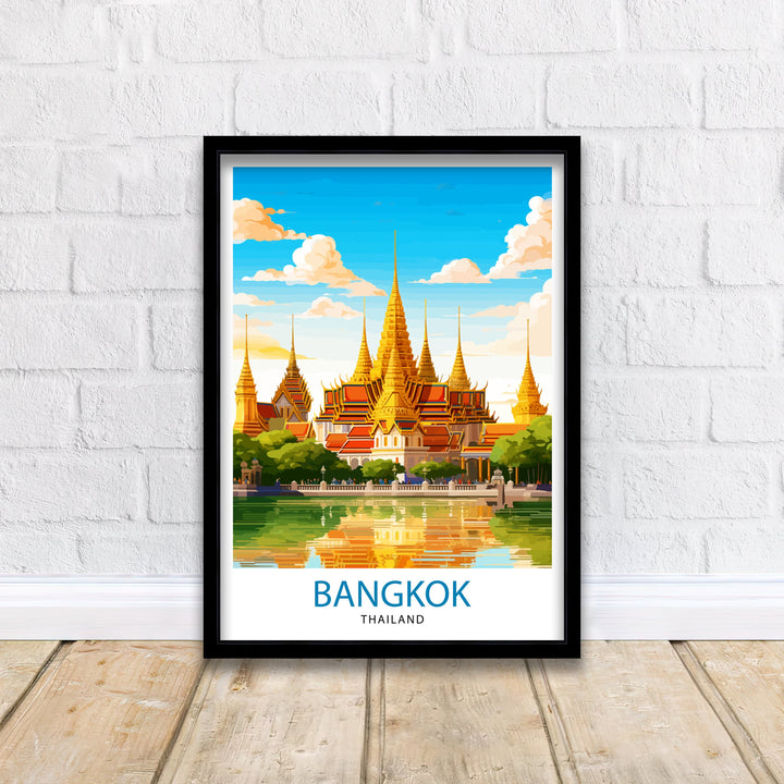 Bangkok Thailand Travel Print Bangkok Wall Decor Bangkok Home Living Decor Bangkok Illustration Travel Poster Gift for Bangkok Thailand