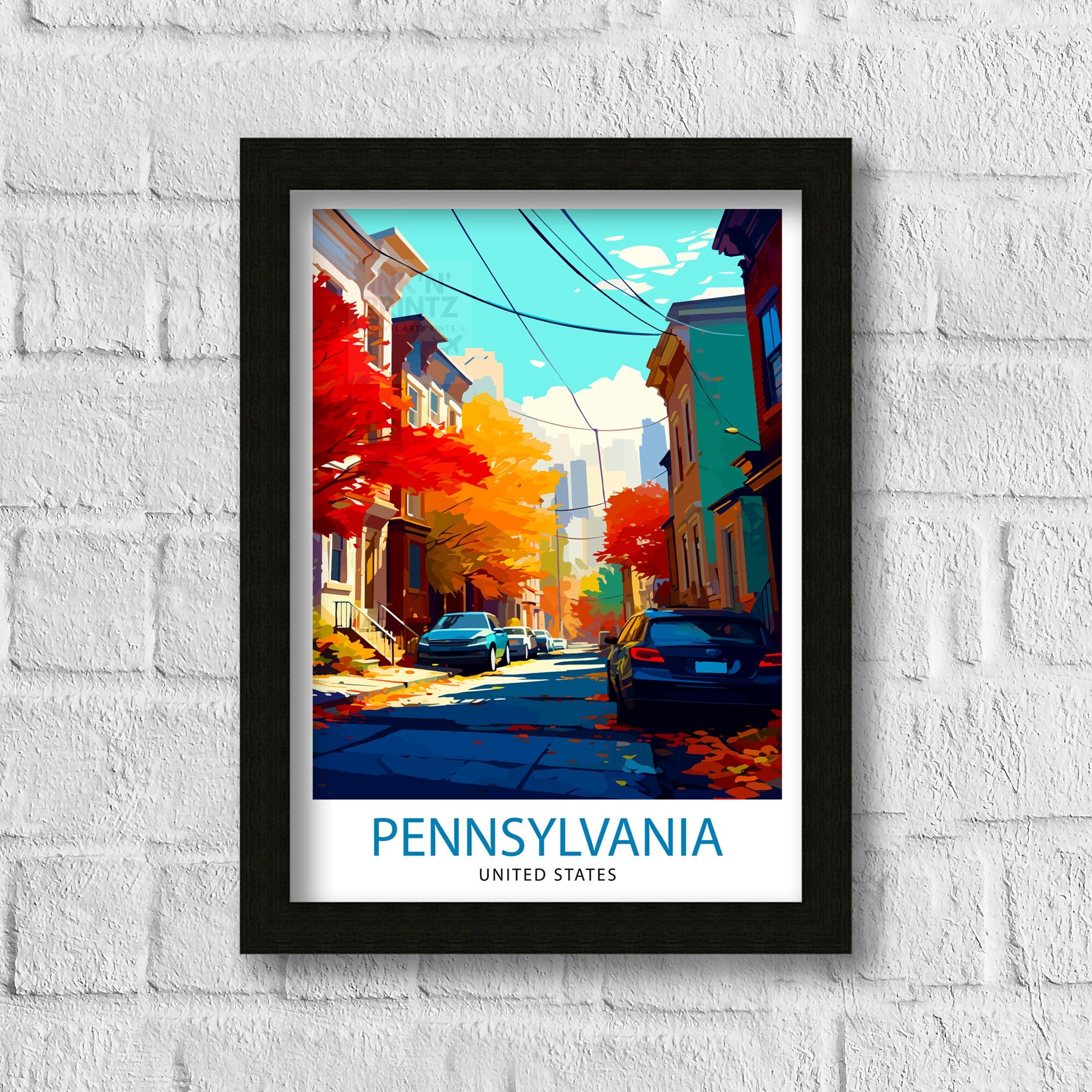 Philadelphia Travel Print| Philadelphia Wall Decor Philadelphia Art Print Pennsylvania Travel Poster Gift for Philly Lovers
