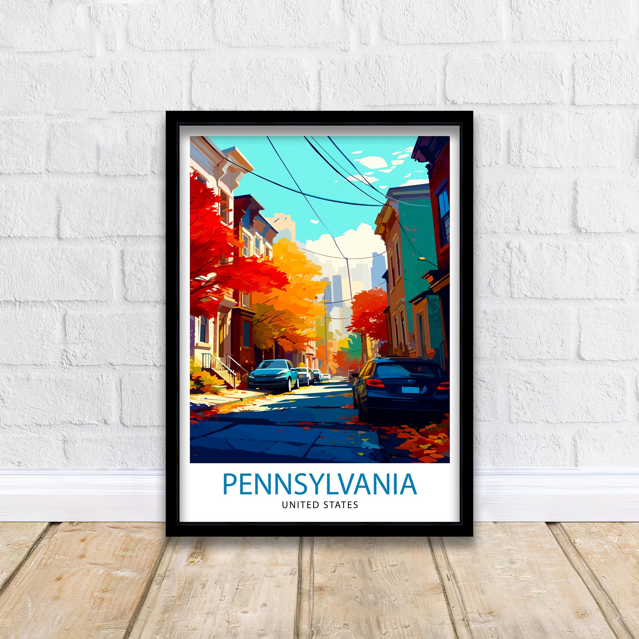 Philadelphia Travel Print| Philadelphia Wall Decor Philadelphia Art Print Pennsylvania Travel Poster Gift for Philly Lovers