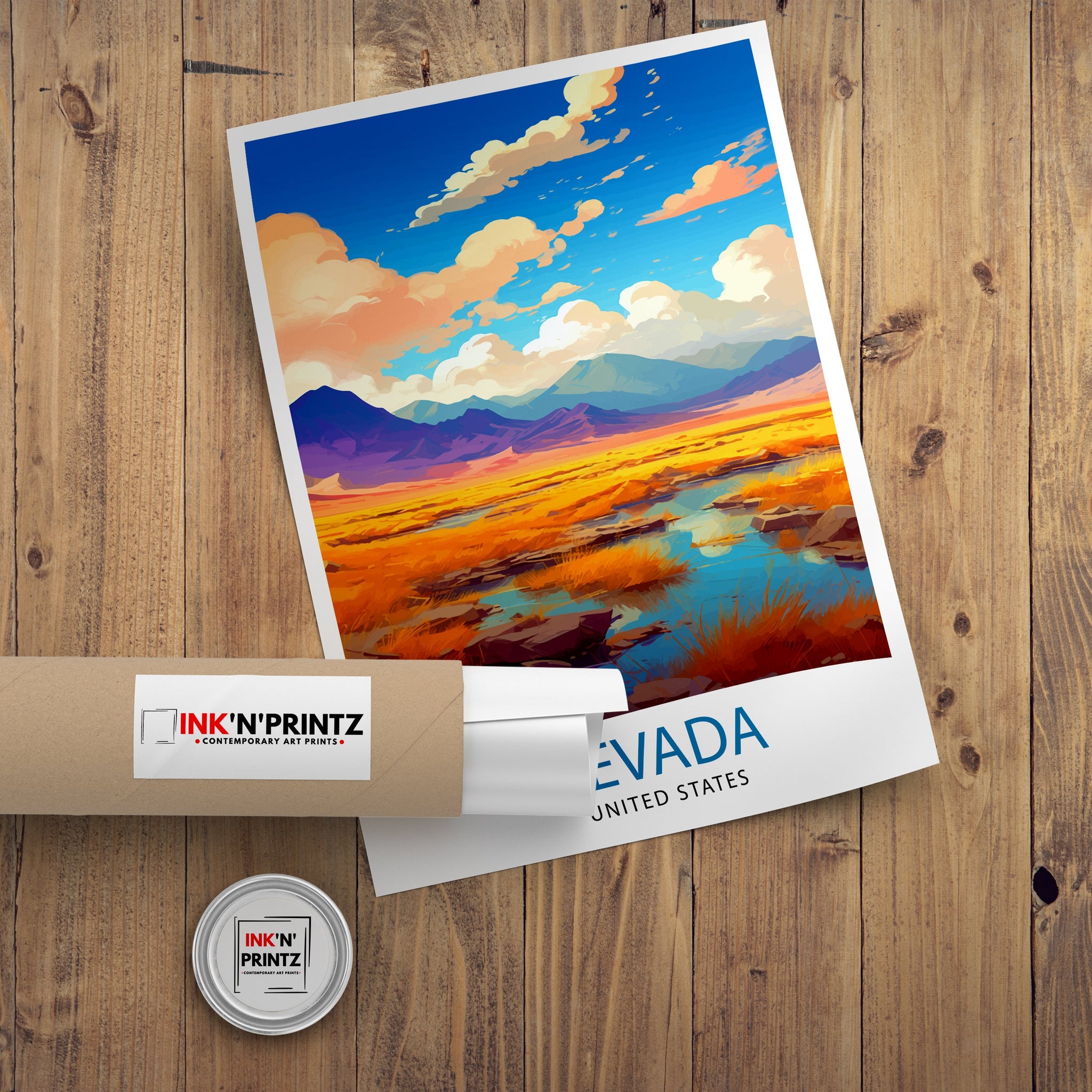 Nevada US Travel Print Nevada Wall Decor Nevada Poster US Travel Prints Nevada Art Print Nevada Illustration Nevada Wall Art
