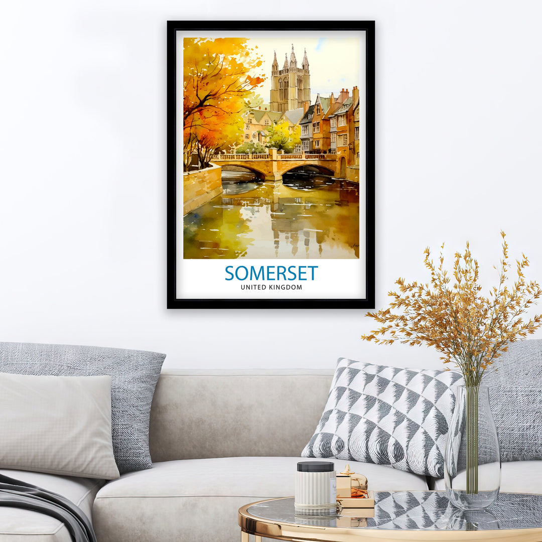 Somerset UK Travel Poster Somerset