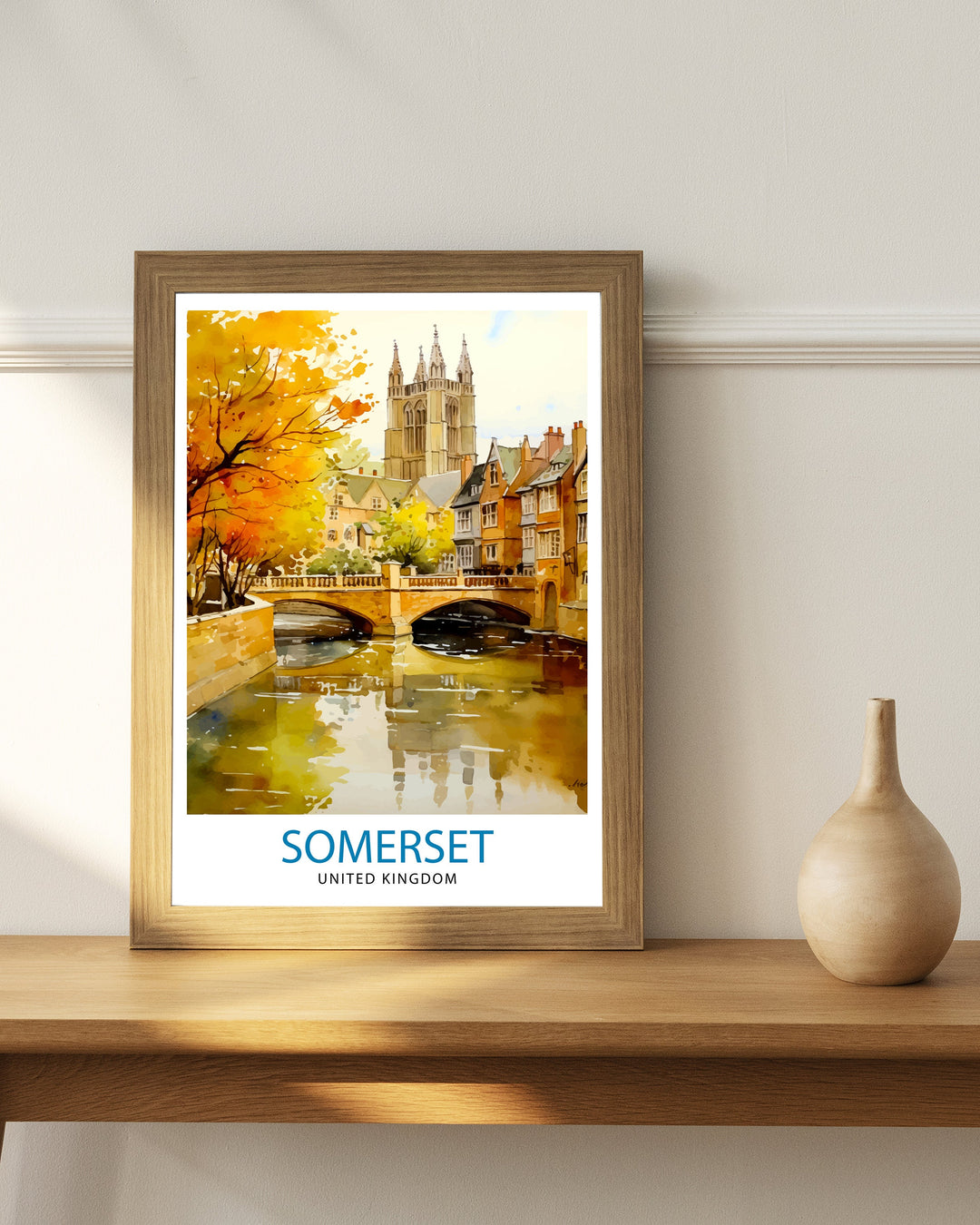 Somerset UK Travel Poster Somerset