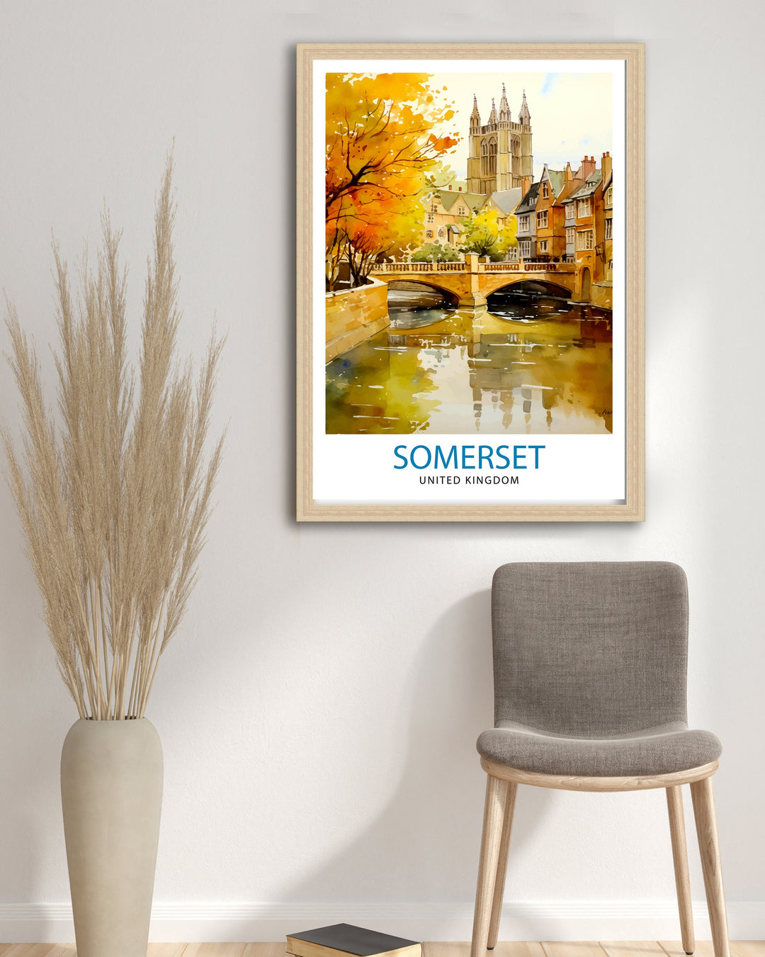 Somerset UK Travel Poster Somerset