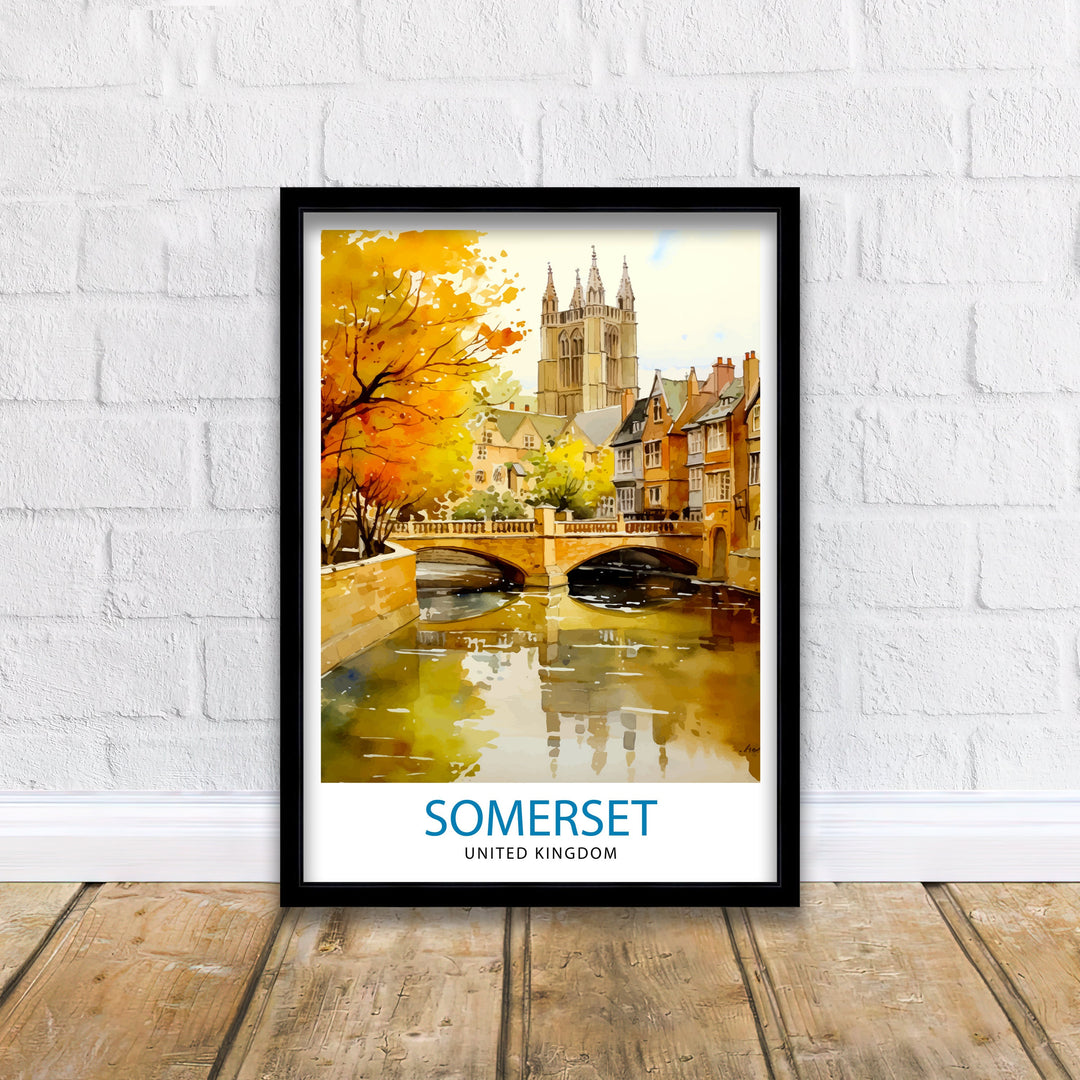 Somerset UK Travel Poster Somerset