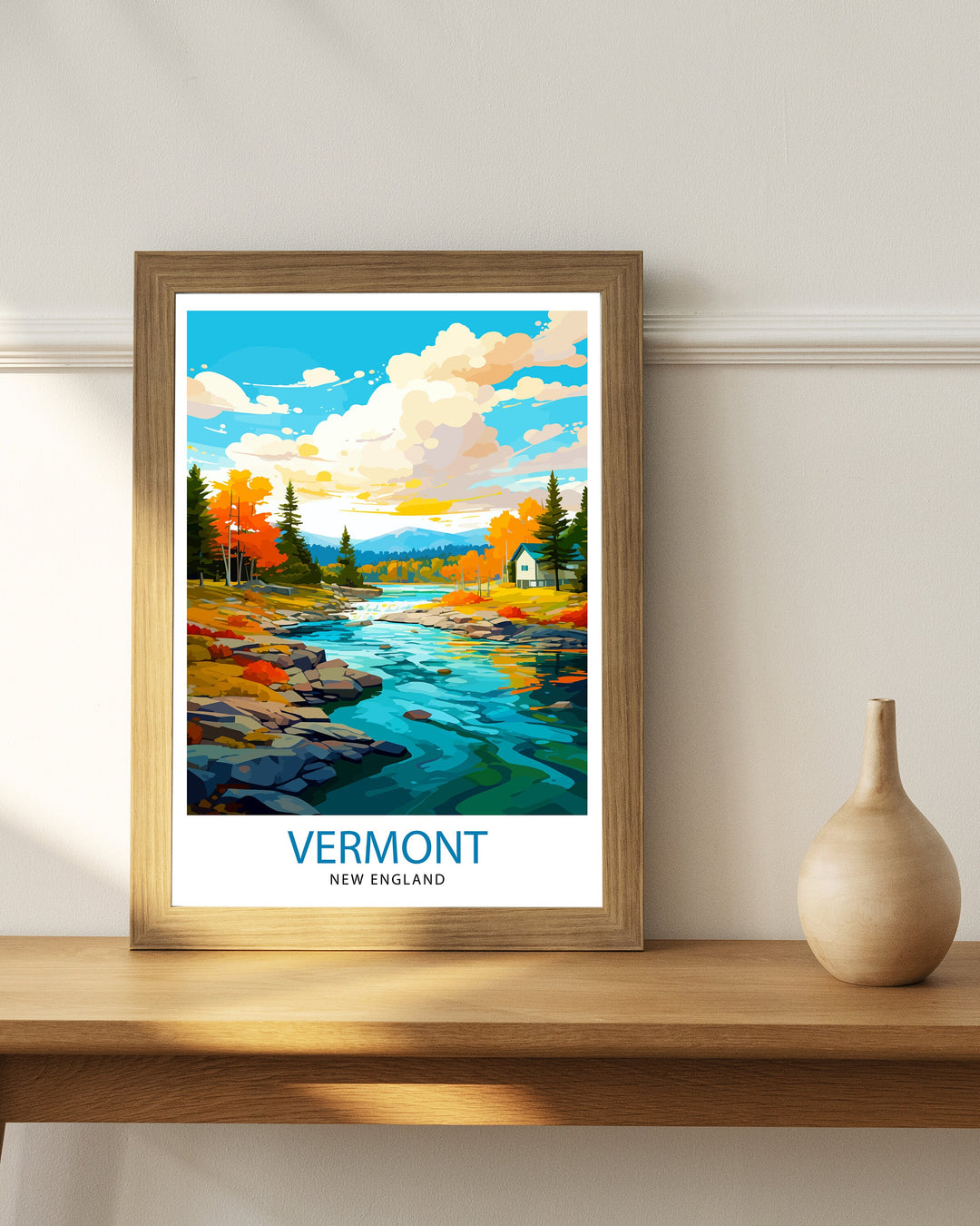 Vermont New England Travel Poster Vermont