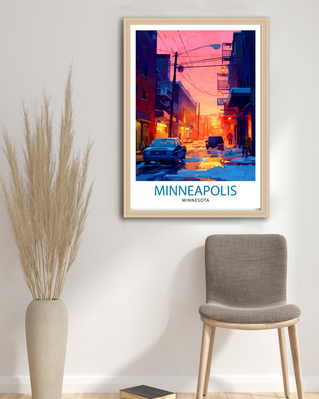 Minneapolis Minnesota Travel Print| Minneapolis Wall Decor Minneapolis Poster USA Travel Prints Minneapolis Art Print Minneapolis