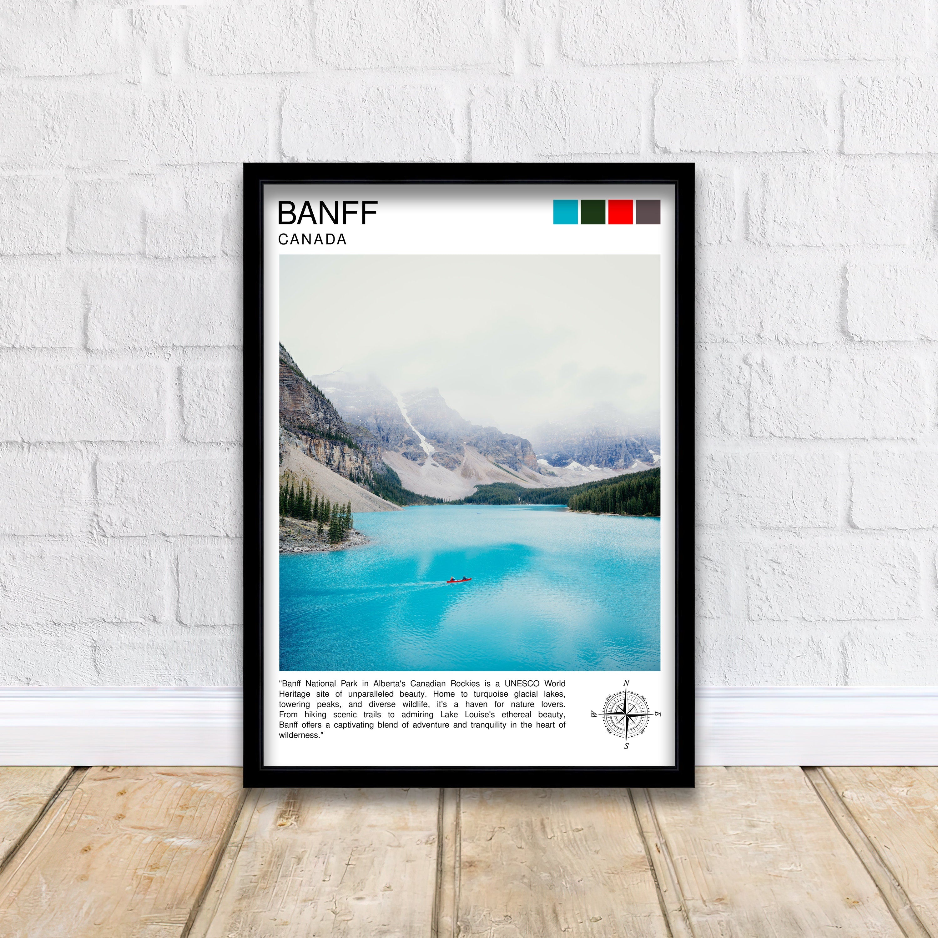 Banff National Park Travel Print Banff Wall Decor Banff Poster Canada Travel Prints Banff Art Print Banff Illustration Banff Wall Art