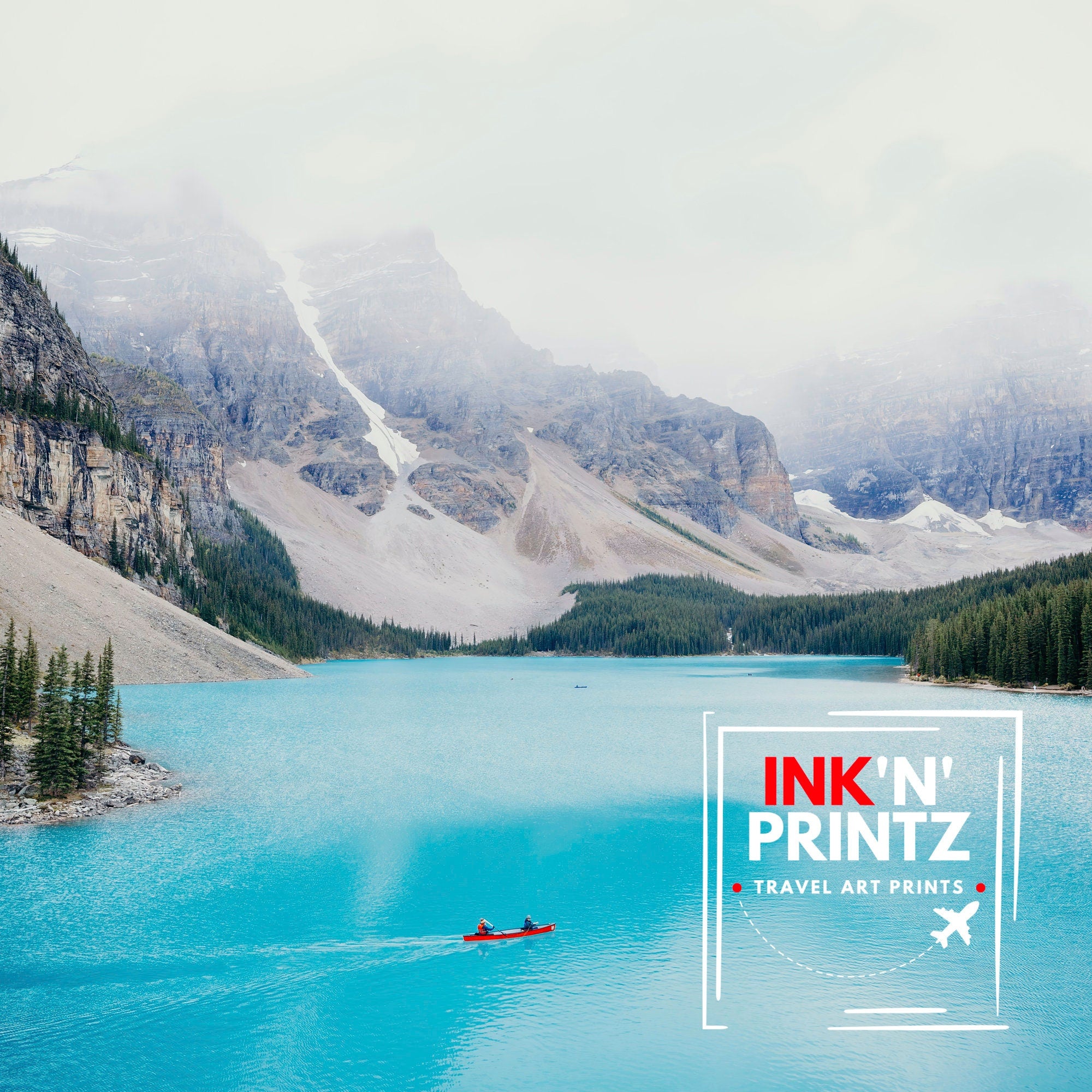 Banff National Park Travel Print Banff Wall Decor Banff Poster Canada Travel Prints Banff Art Print Banff Illustration Banff Wall Art