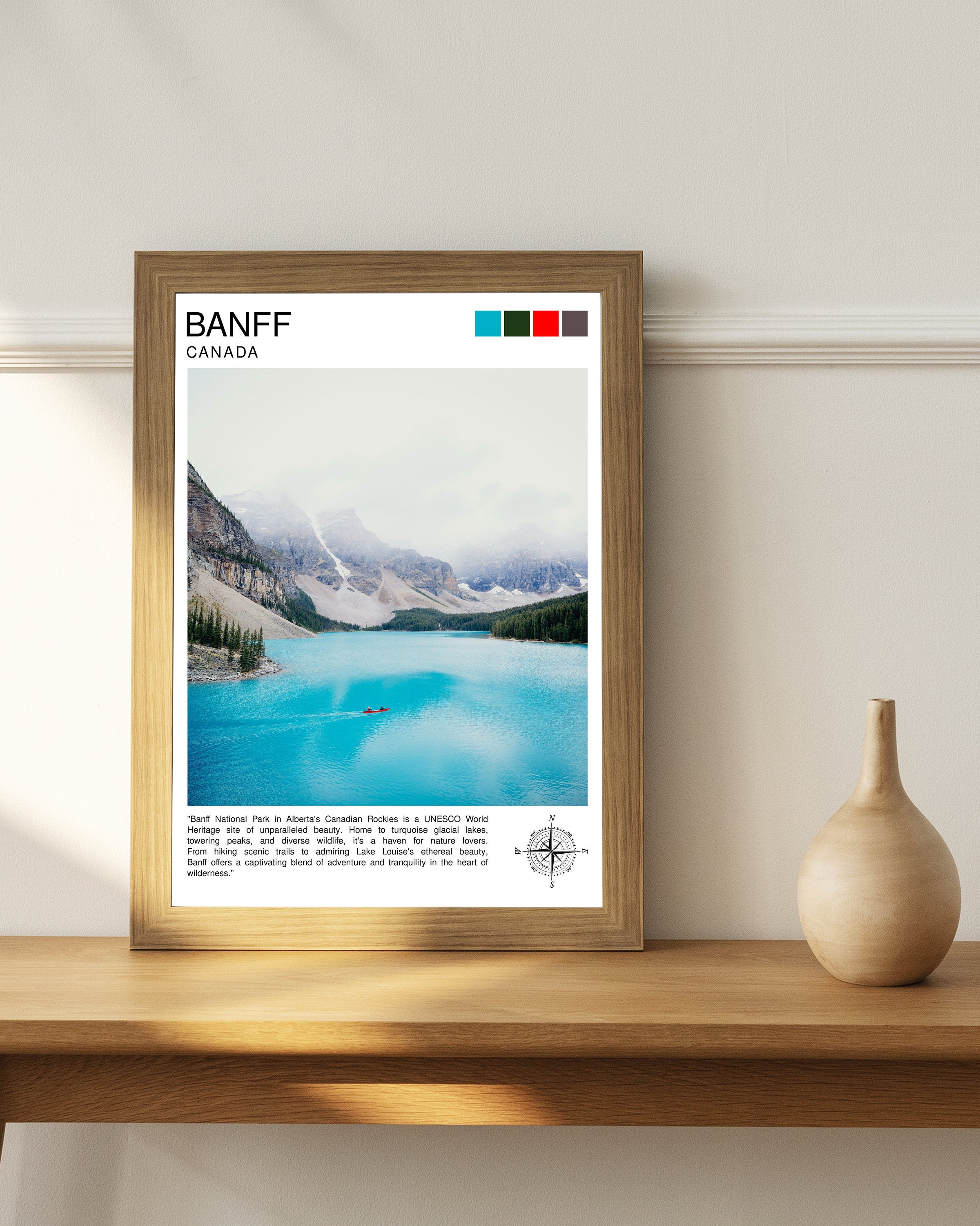 Banff National Park Travel Print Banff Wall Decor Banff Poster Canada Travel Prints Banff Art Print Banff Illustration Banff Wall Art