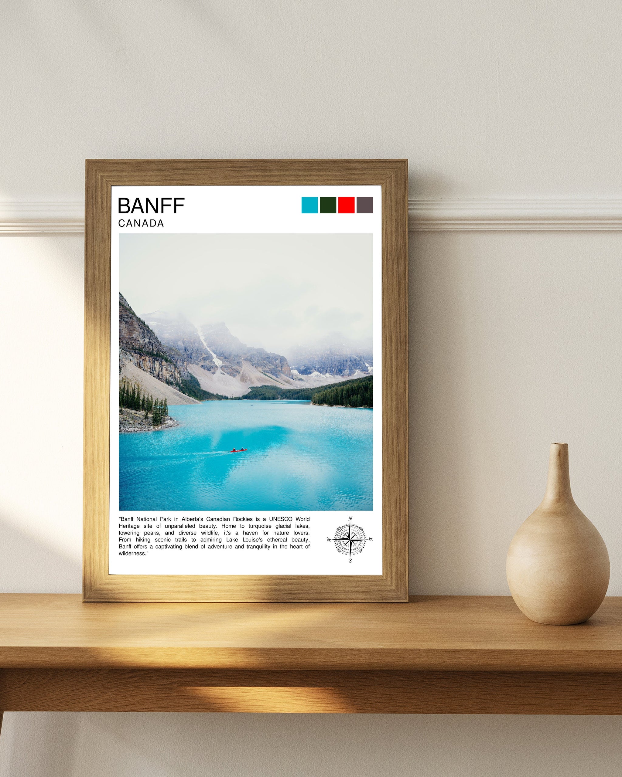Banff National Park Travel Print Banff Wall Decor Banff Poster Canada Travel Prints Banff Art Print Banff Illustration Banff Wall Art