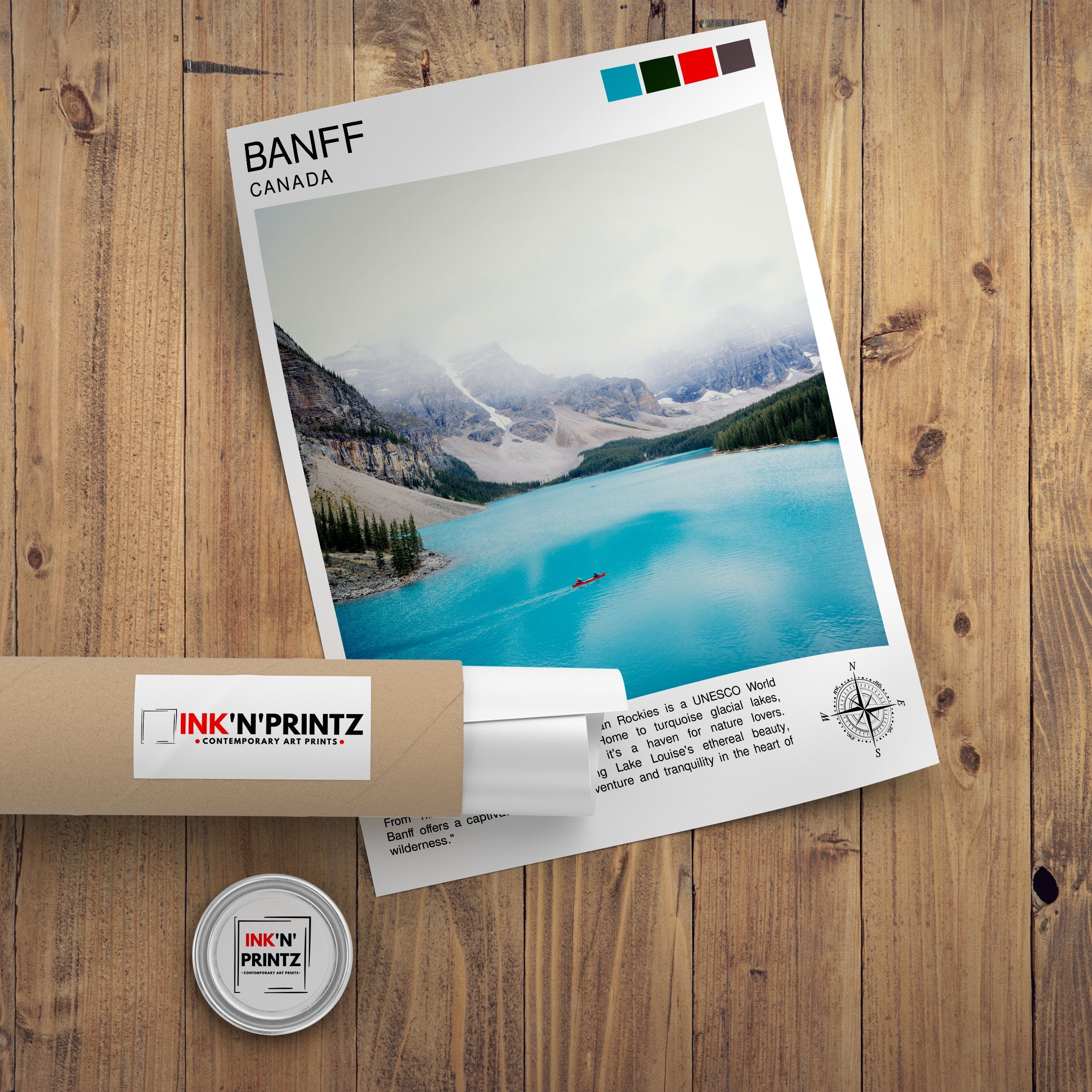 Banff National Park Travel Print Banff Wall Decor Banff Poster Canada Travel Prints Banff Art Print Banff Illustration Banff Wall Art