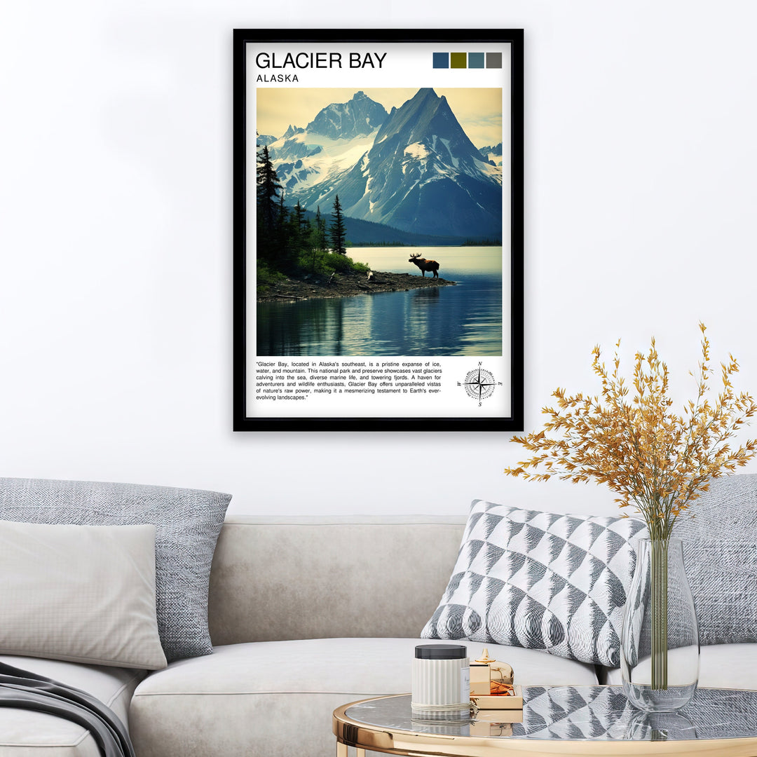 Glacier Bay Alaska Travel Poster