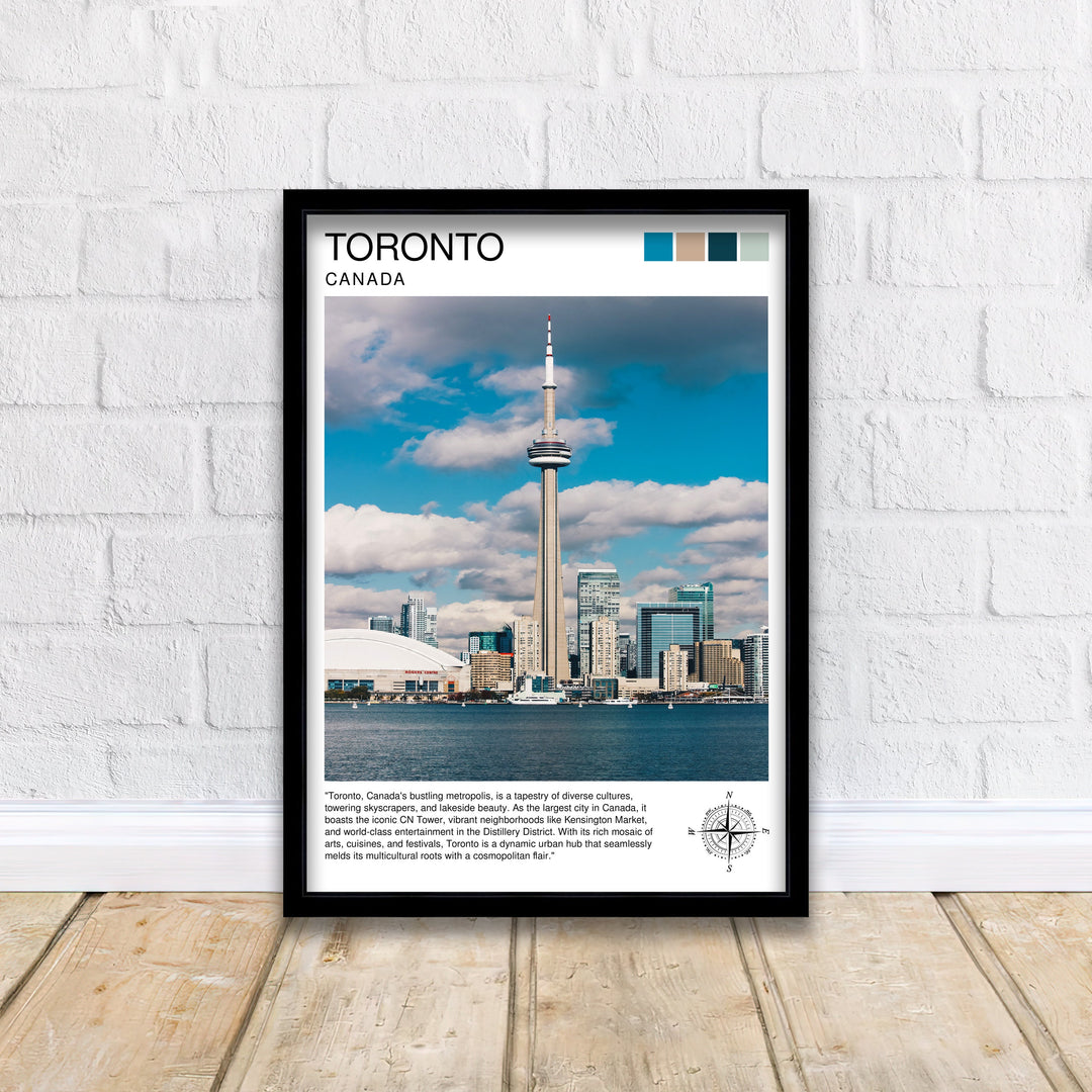 Toronto Canada Travel Poster Toronto Wall Art Canada Illustration Travel Poster Gift for Toronto Lover Canada Home Decor