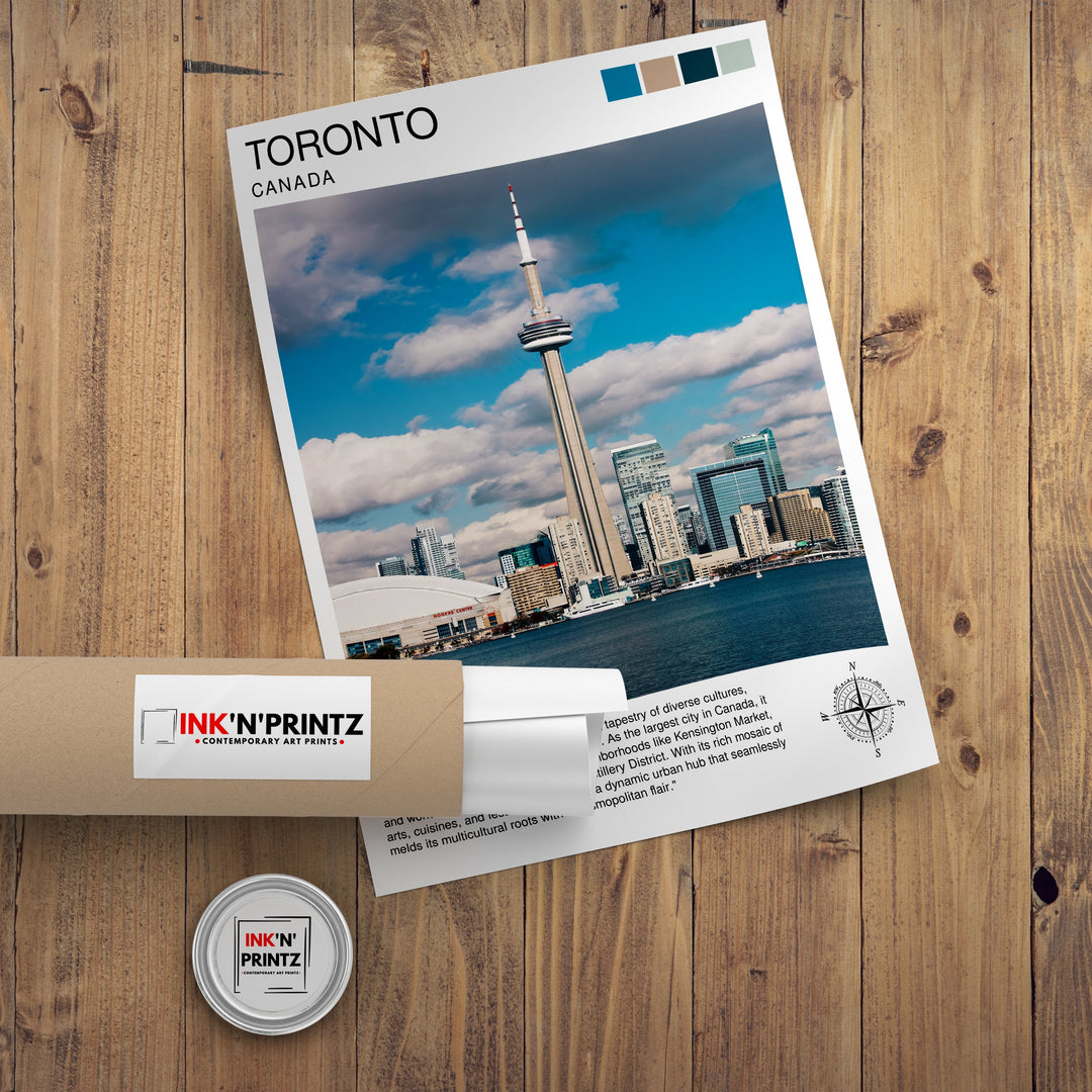 Toronto Canada Travel Poster Toronto Wall Art Canada Illustration Travel Poster Gift for Toronto Lover Canada Home Decor