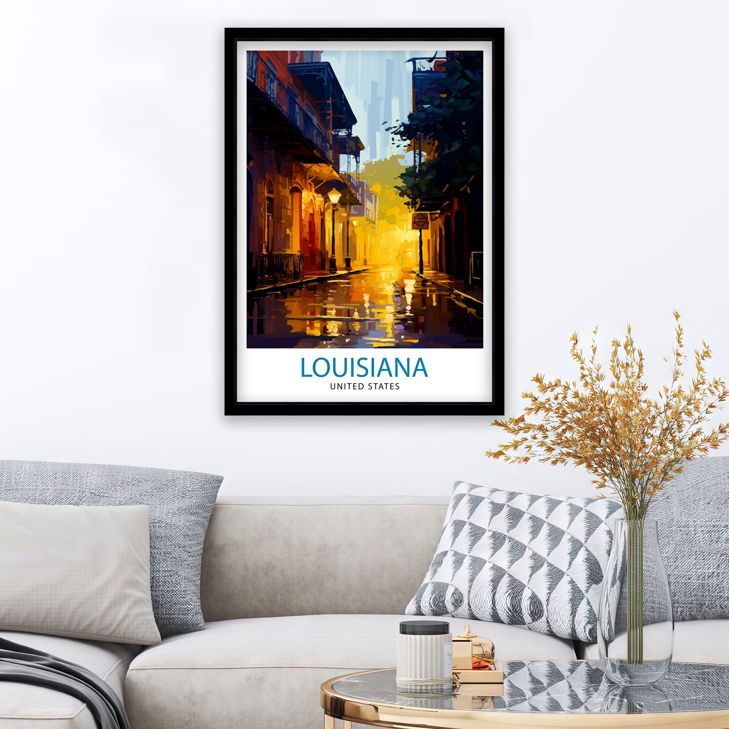 Louisiana United States Travel Print| Louisiana Wall Decor Louisiana Poster USA Travel Prints Louisiana Art Print Louisiana