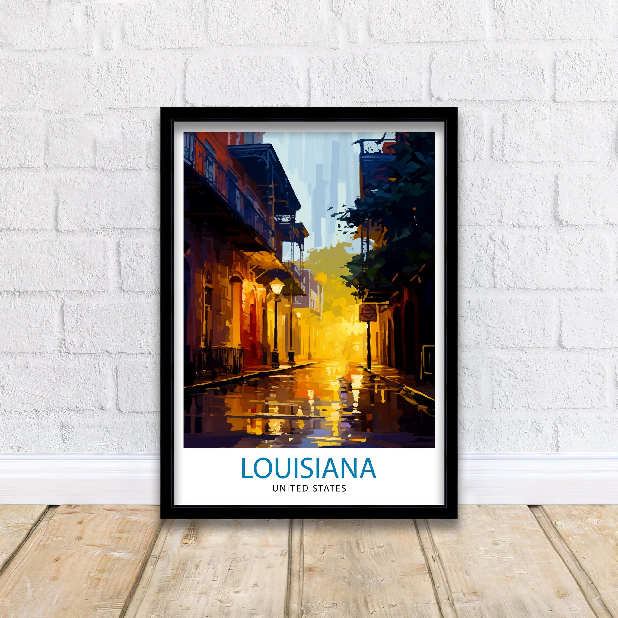 Louisiana United States Travel Print| Louisiana Wall Decor Louisiana Poster USA Travel Prints Louisiana Art Print Louisiana