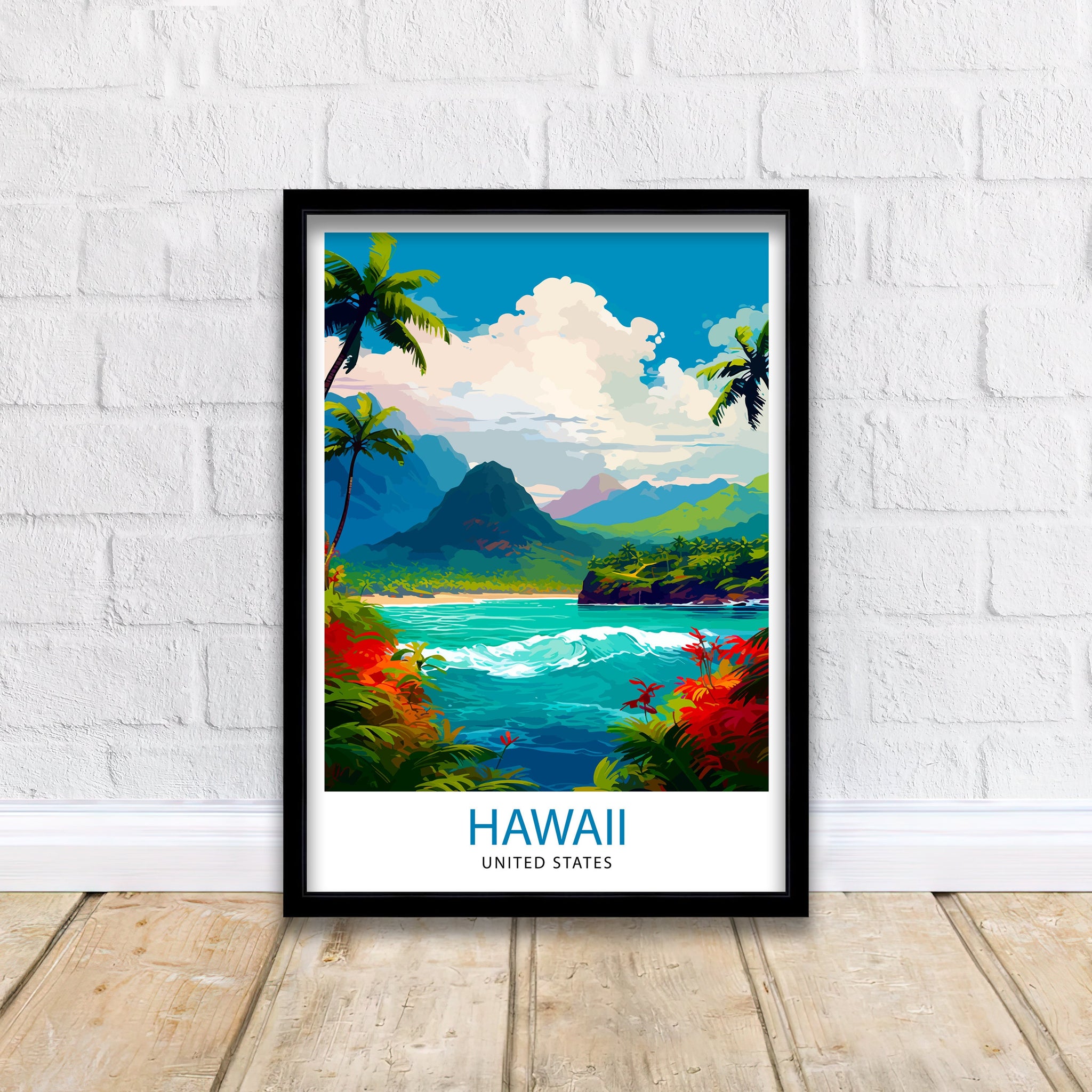 Hawaii Travel Print | Hawaii Poster | Hawaii Wall Art | Travel Print | Hawaii Print | Travel Poster | Hawaii Travel Poster