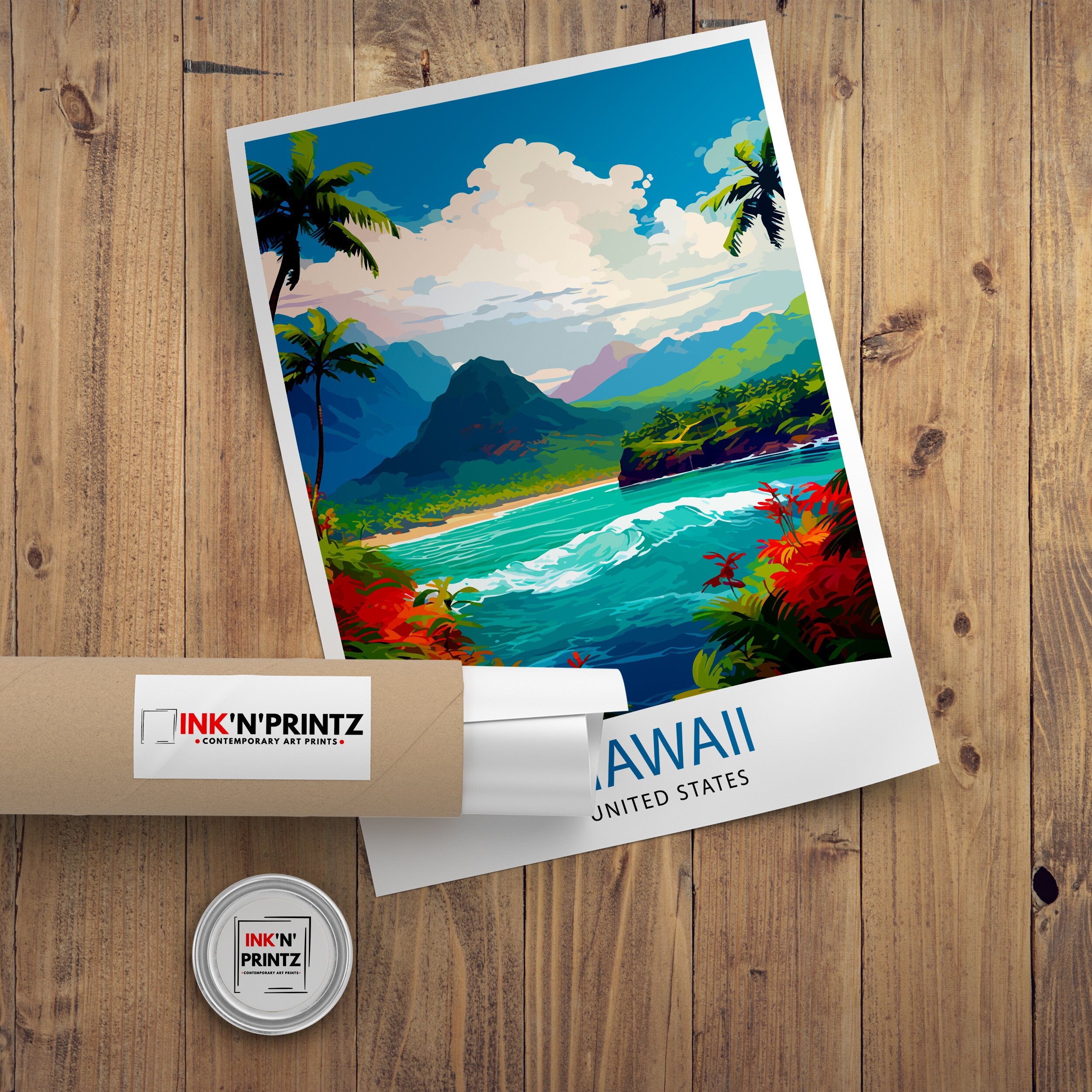 Hawaii Travel Print | Hawaii Poster | Hawaii Wall Art | Travel Print | Hawaii Print | Travel Poster | Hawaii Travel Poster