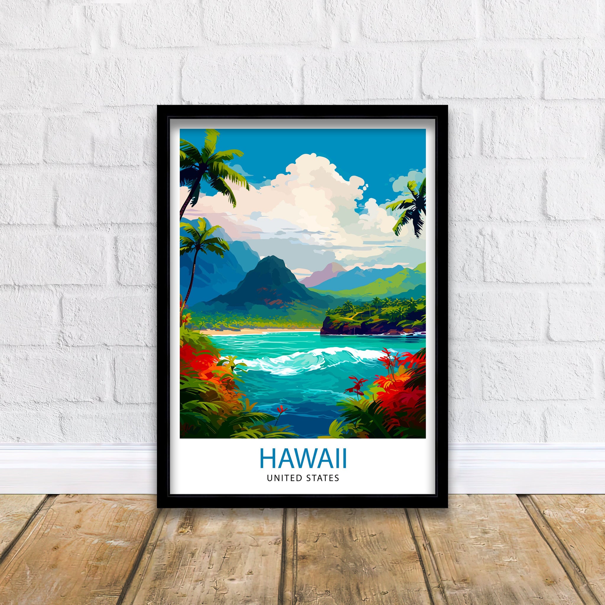 Hawaii Travel Print | Hawaii Poster | Hawaii Wall Art | Travel Print | Hawaii Print | Travel Poster | Hawaii Travel Poster