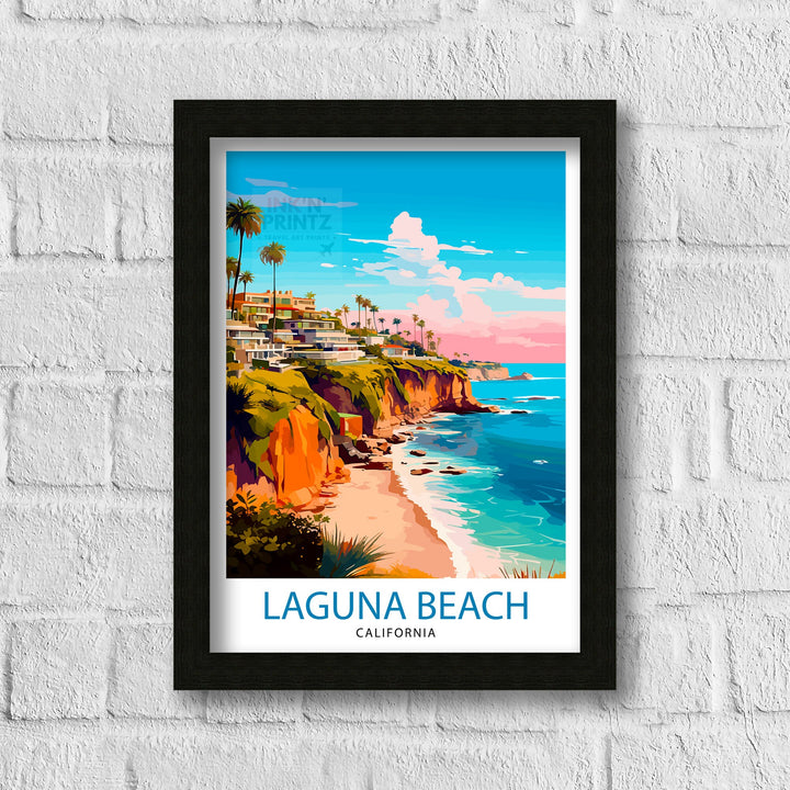 Laguna Beach California Travel Poster