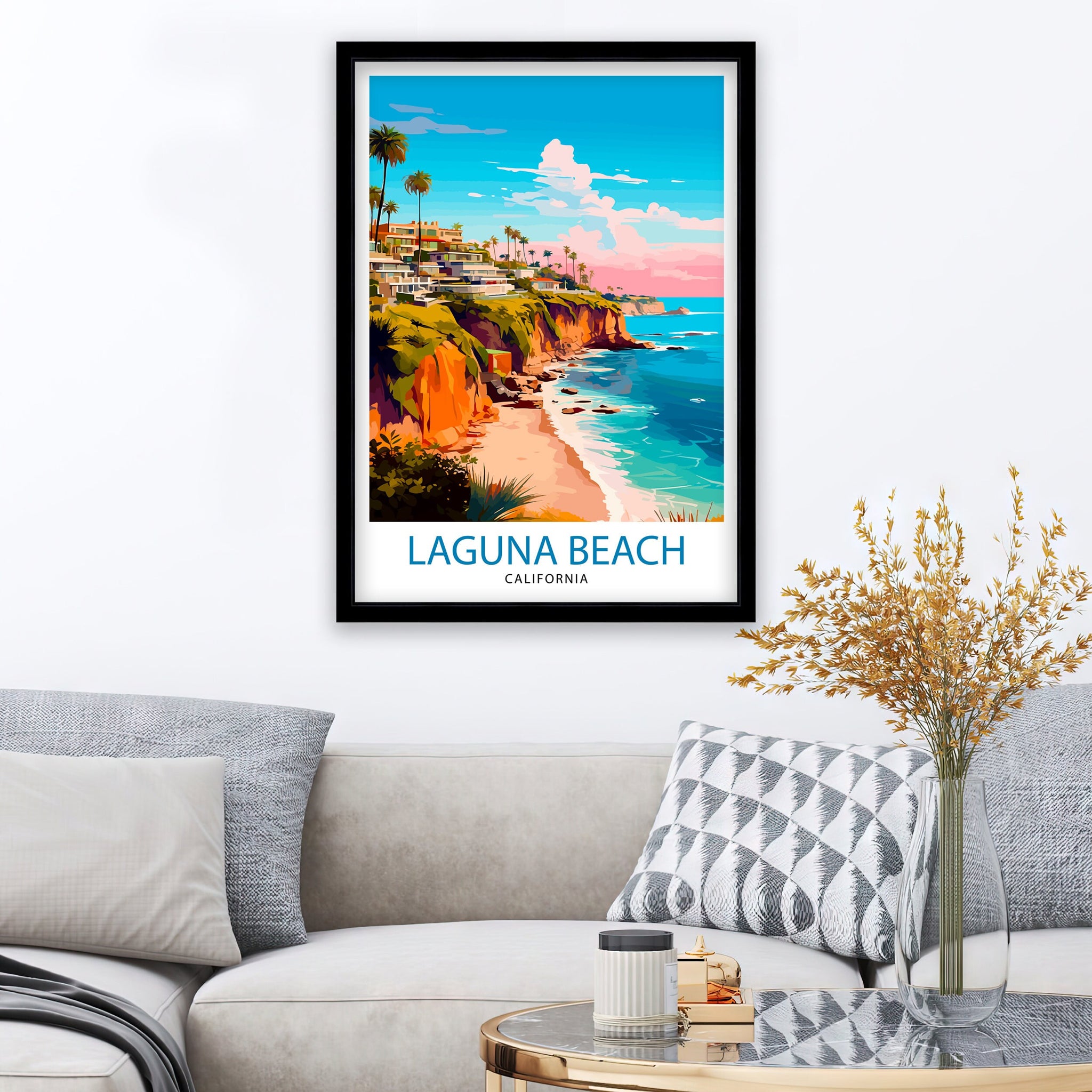 Laguna Beach California Travel Print| Laguna Beach Wall Decor Laguna Beach Poster California Travel Prints Laguna Beach Art Print Laguna