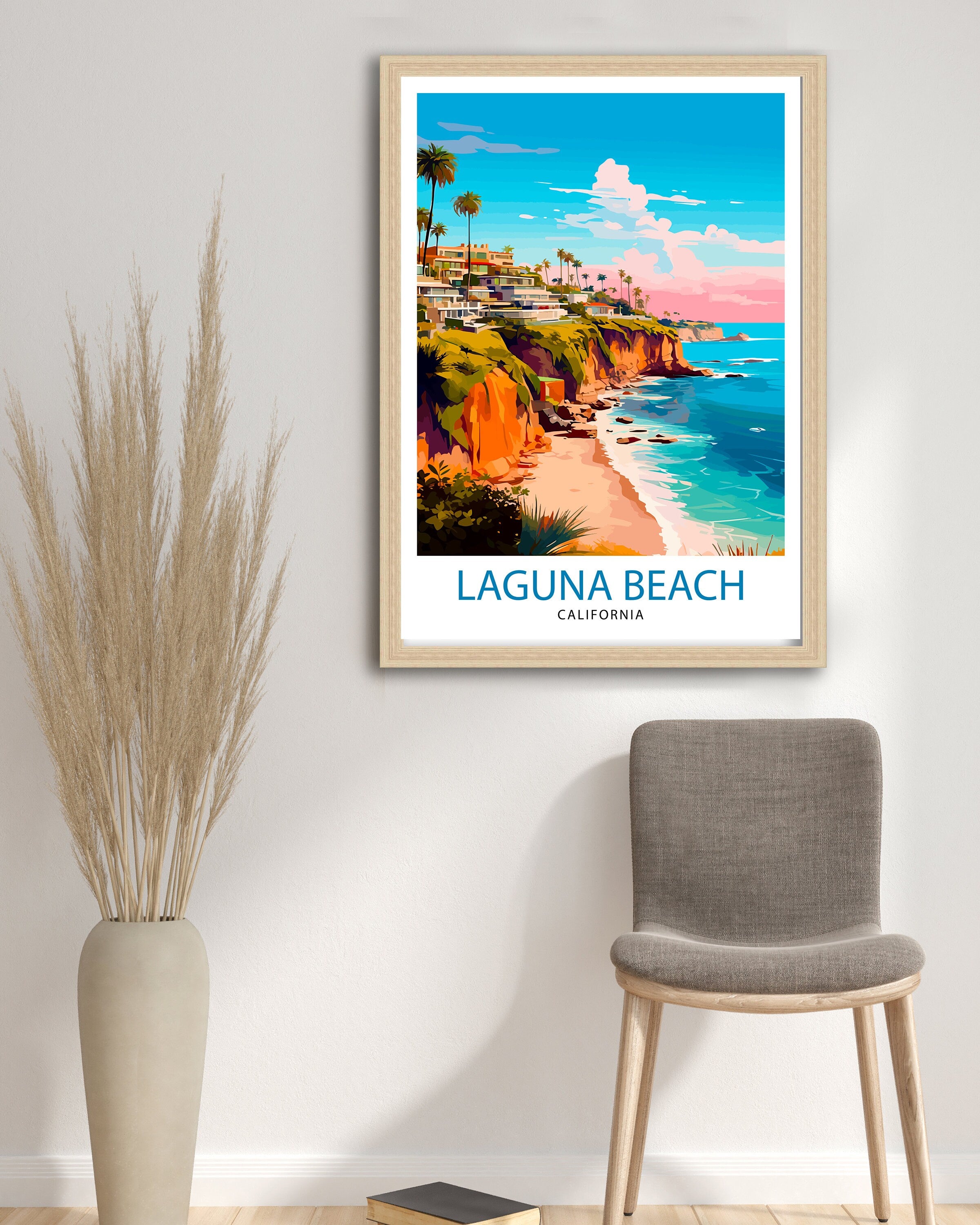 Laguna Beach California Travel Print| Laguna Beach Wall Decor Laguna Beach Poster California Travel Prints Laguna Beach Art Print Laguna