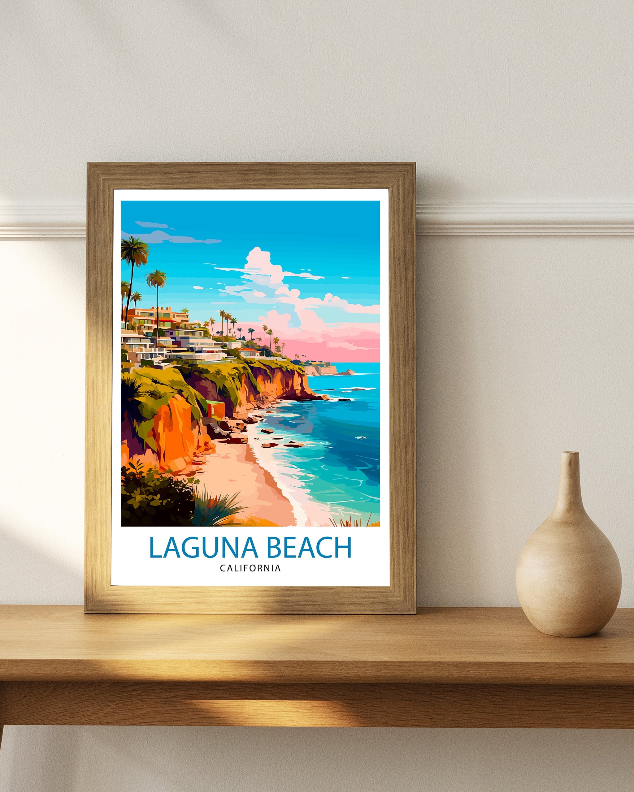 Laguna Beach California Travel Print| Laguna Beach Wall Decor Laguna Beach Poster California Travel Prints Laguna Beach Art Print Laguna