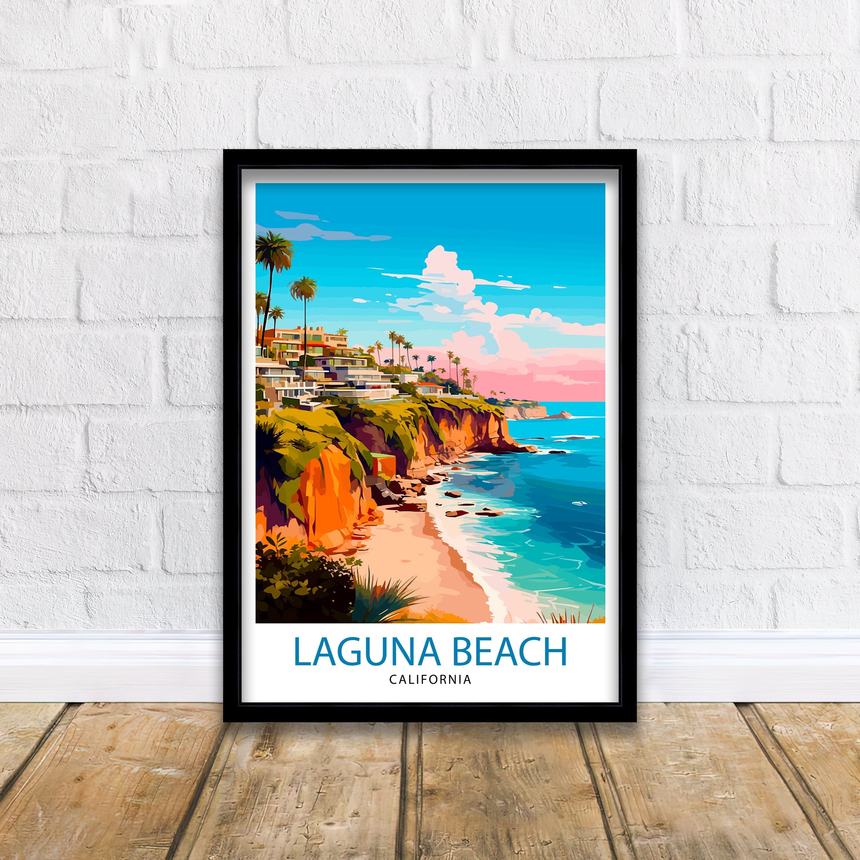 Laguna Beach California Travel Print| Laguna Beach Wall Decor Laguna Beach Poster California Travel Prints Laguna Beach Art Print Laguna