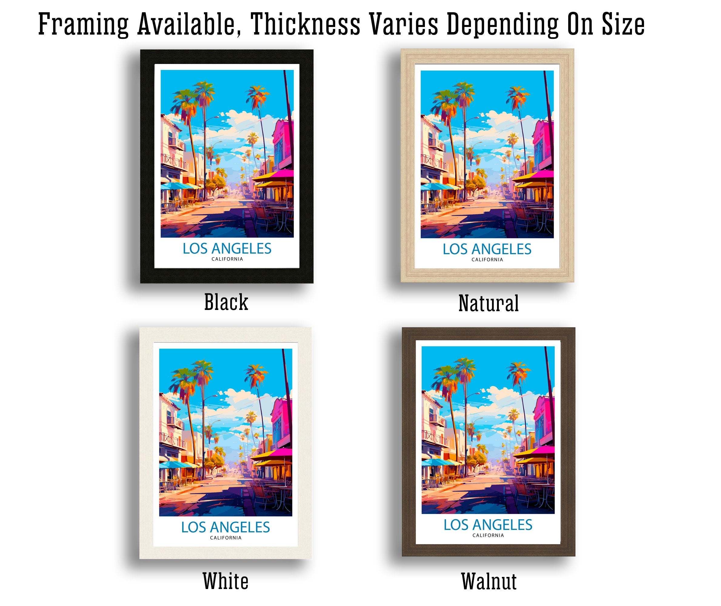 Los Angeles Travel Print| LA Wall Decor California Home Living Decor LA Illustration Travel Poster Gift for LA, California Home Decor