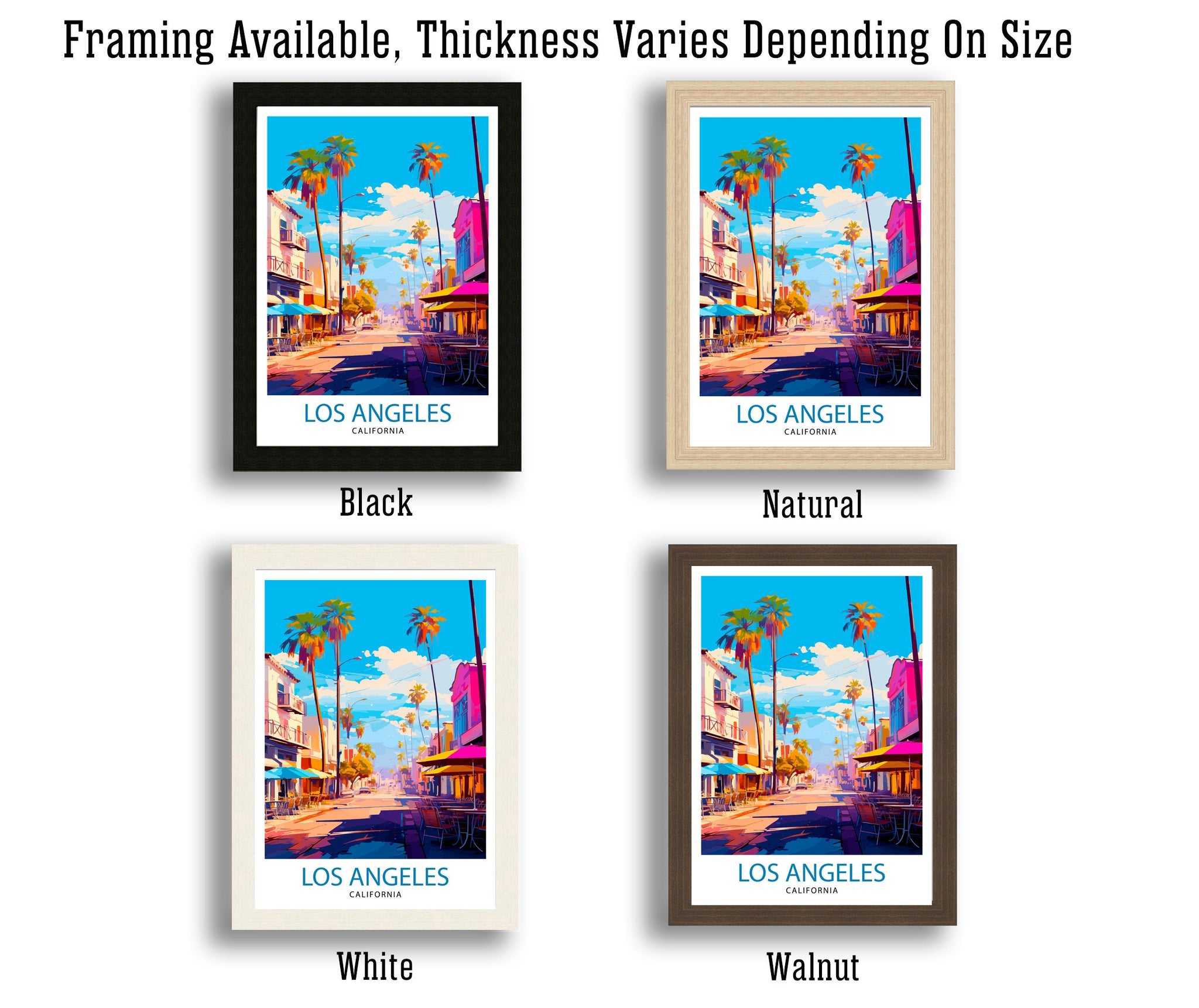 Los Angeles Travel Print| LA Wall Decor California Home Living Decor LA Illustration Travel Poster Gift for LA, California Home Decor