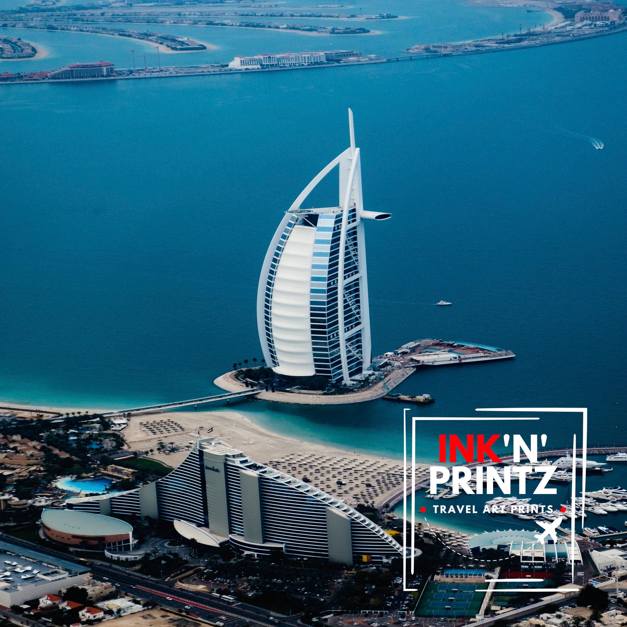 Dubai Travel Print Dubai Wall Decor Dubai Home Living Decor Dubai Illustration Travel Poster Gift For Dubai UAE Home Decor