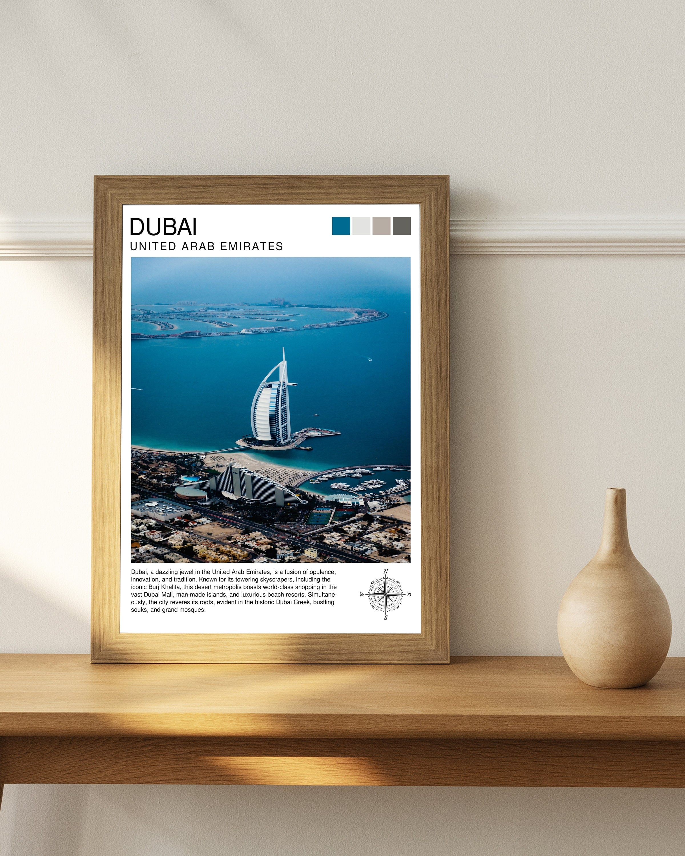 Dubai Travel Print Dubai Wall Decor Dubai Home Living Decor Dubai Illustration Travel Poster Gift For Dubai UAE Home Decor