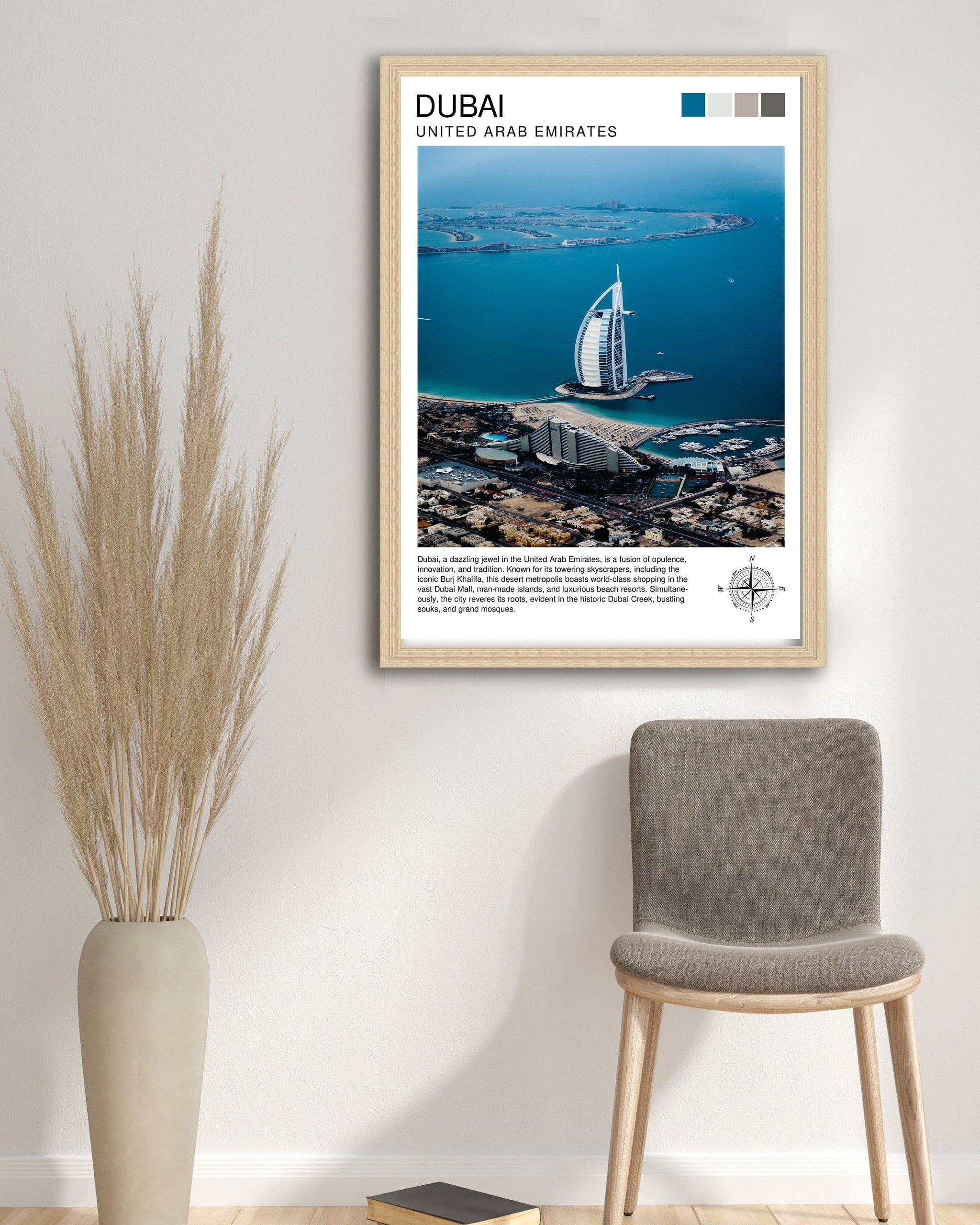 Dubai Travel Print Dubai Wall Decor Dubai Home Living Decor Dubai Illustration Travel Poster Gift For Dubai UAE Home Decor