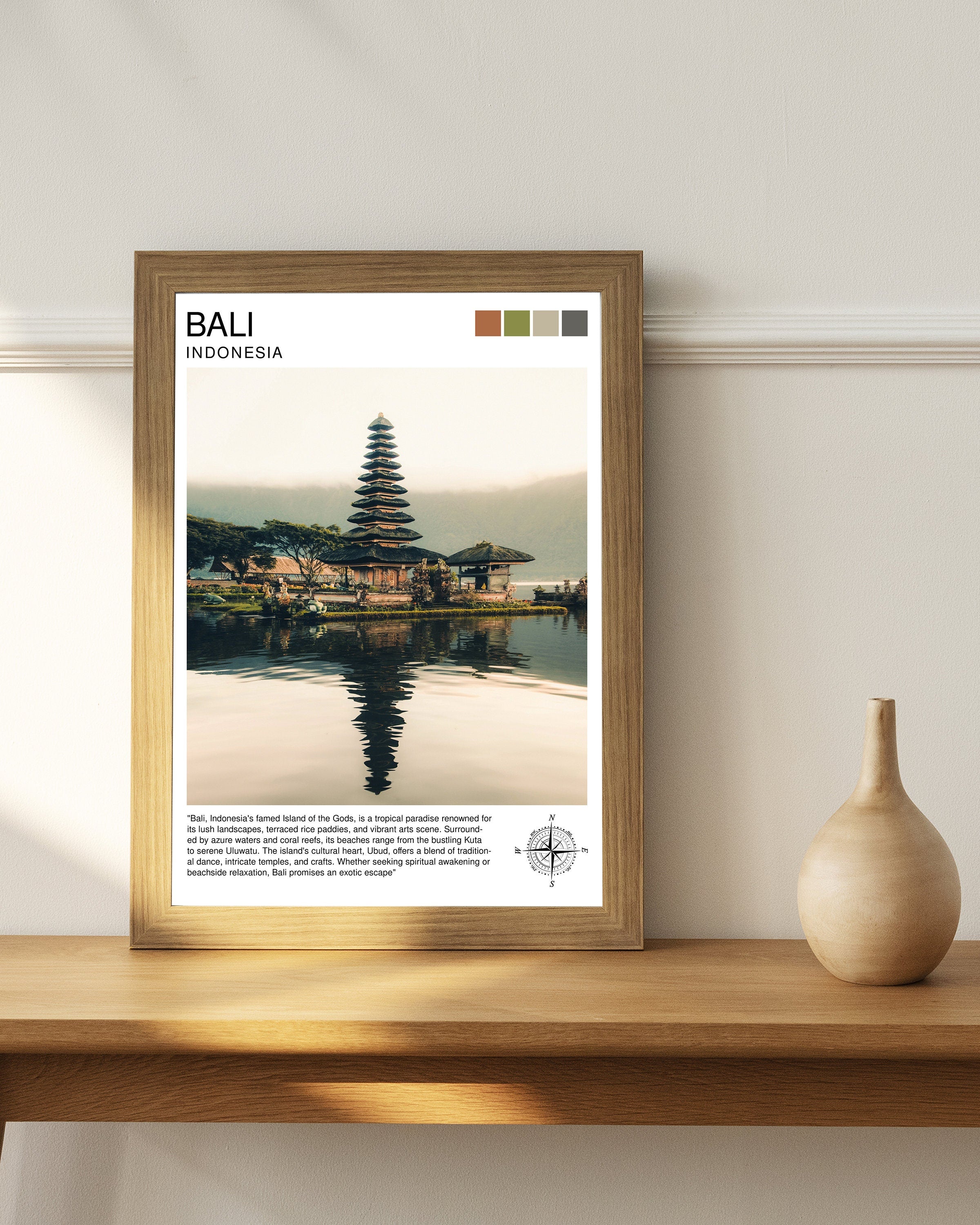 Bali Indonesia Travel Print Bali Wall Decor Bali Poster Indonesia Travel Prints Bali Art Print Bali Illustration Bali Wall Art
