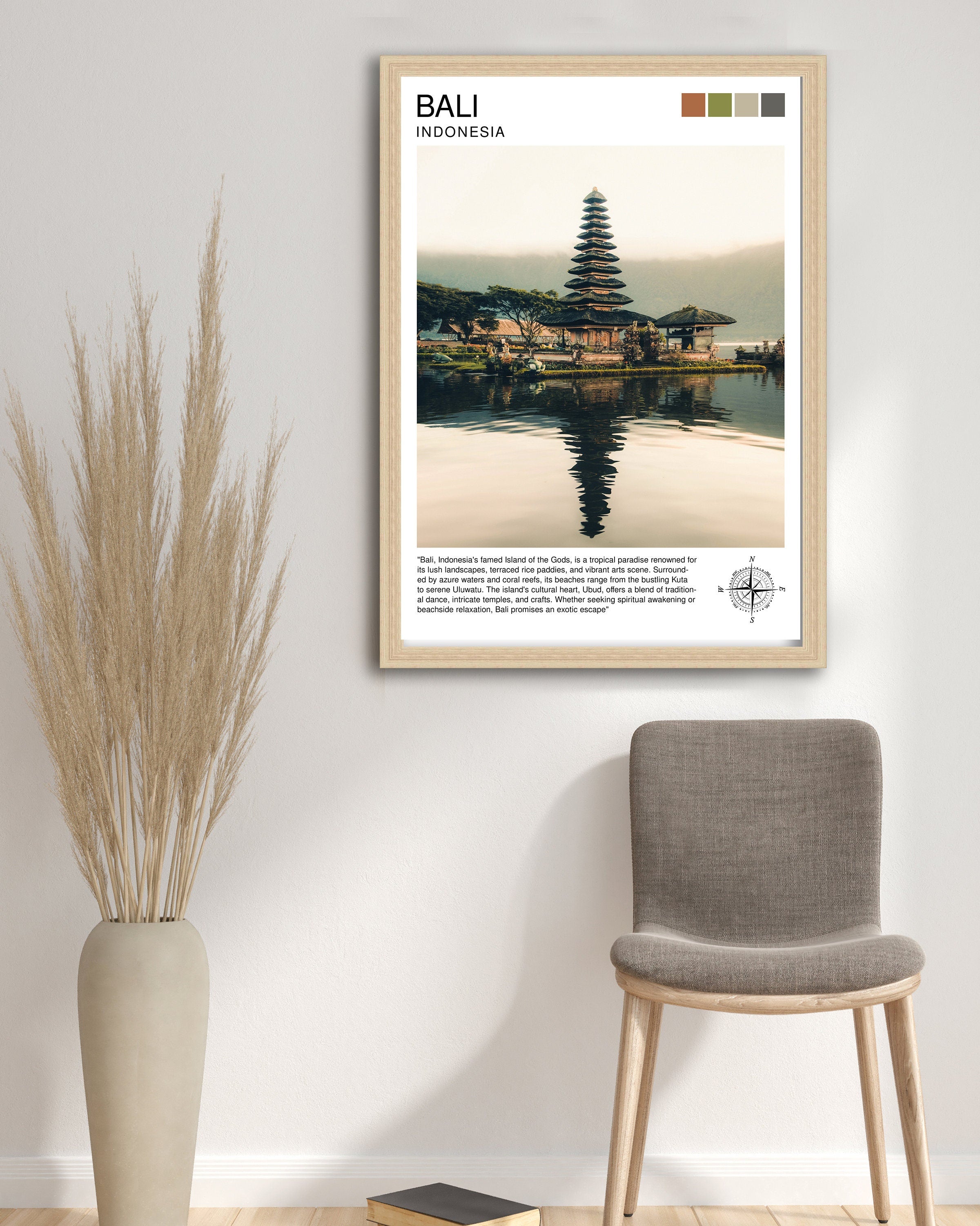 Bali Indonesia Travel Print Bali Wall Decor Bali Poster Indonesia Travel Prints Bali Art Print Bali Illustration Bali Wall Art