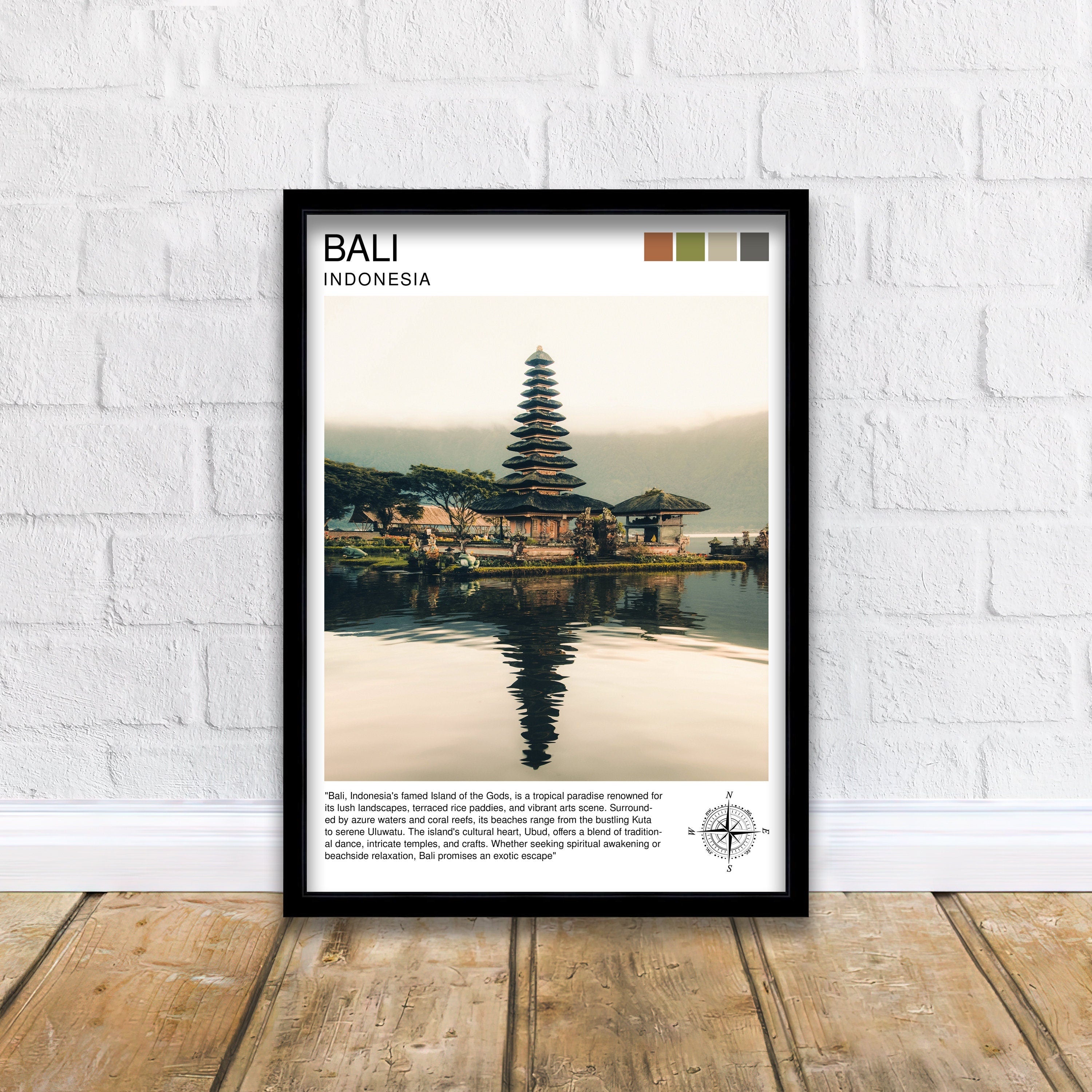 Bali Indonesia Travel Print Bali Wall Decor Bali Poster Indonesia Travel Prints Bali Art Print Bali Illustration Bali Wall Art