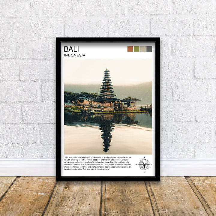 Bali Indonesia Travel Poster Bali