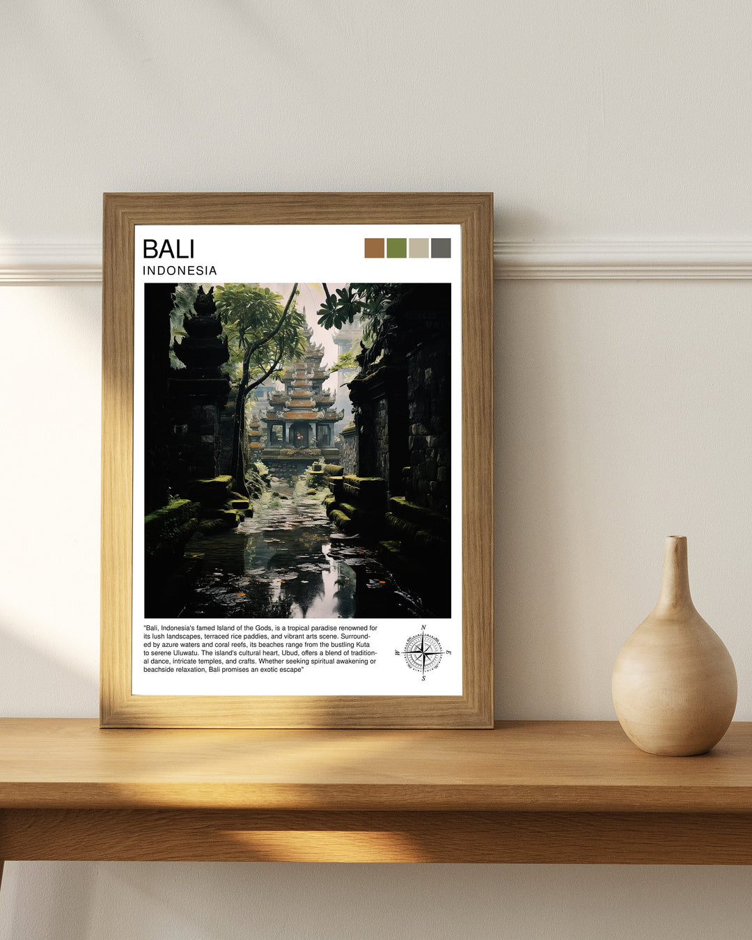 Bali Indonesia Travel Poster Bali