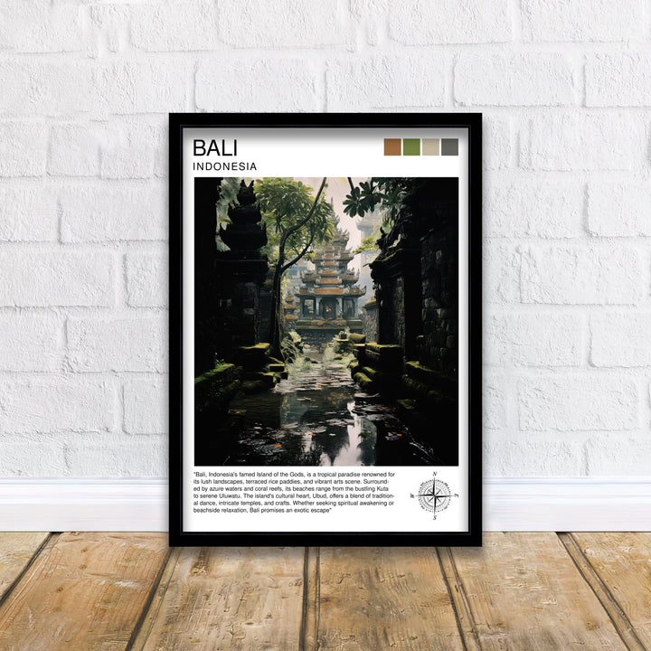 Bali Indonesia Travel Poster Bali