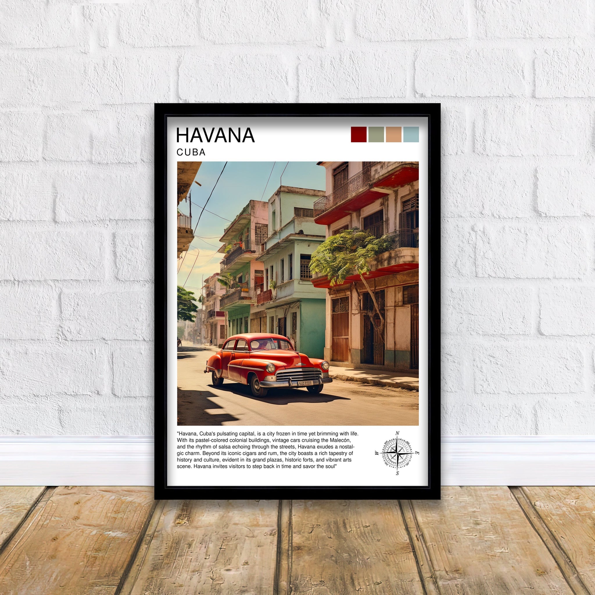 Havana Cuba Travel Print Havana Wall Decor Havana Poster Cuba Travel Prints Havana Art Print Havana Illustration Havana Wall Art