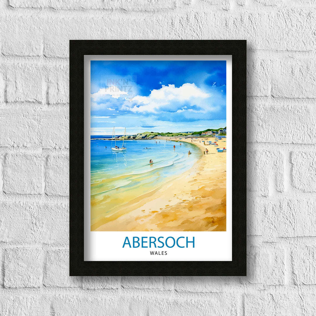 Abersoch Wales Travel Poster Abersoch