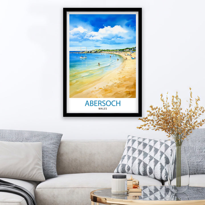 Abersoch Wales Travel Poster Abersoch