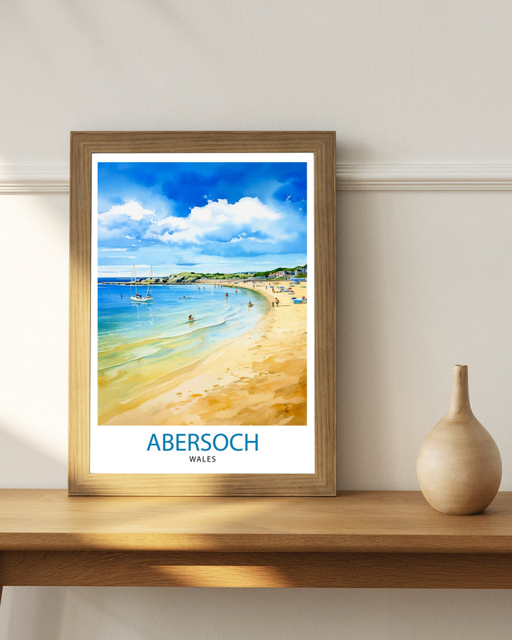 Abersoch Wales Travel Poster Abersoch