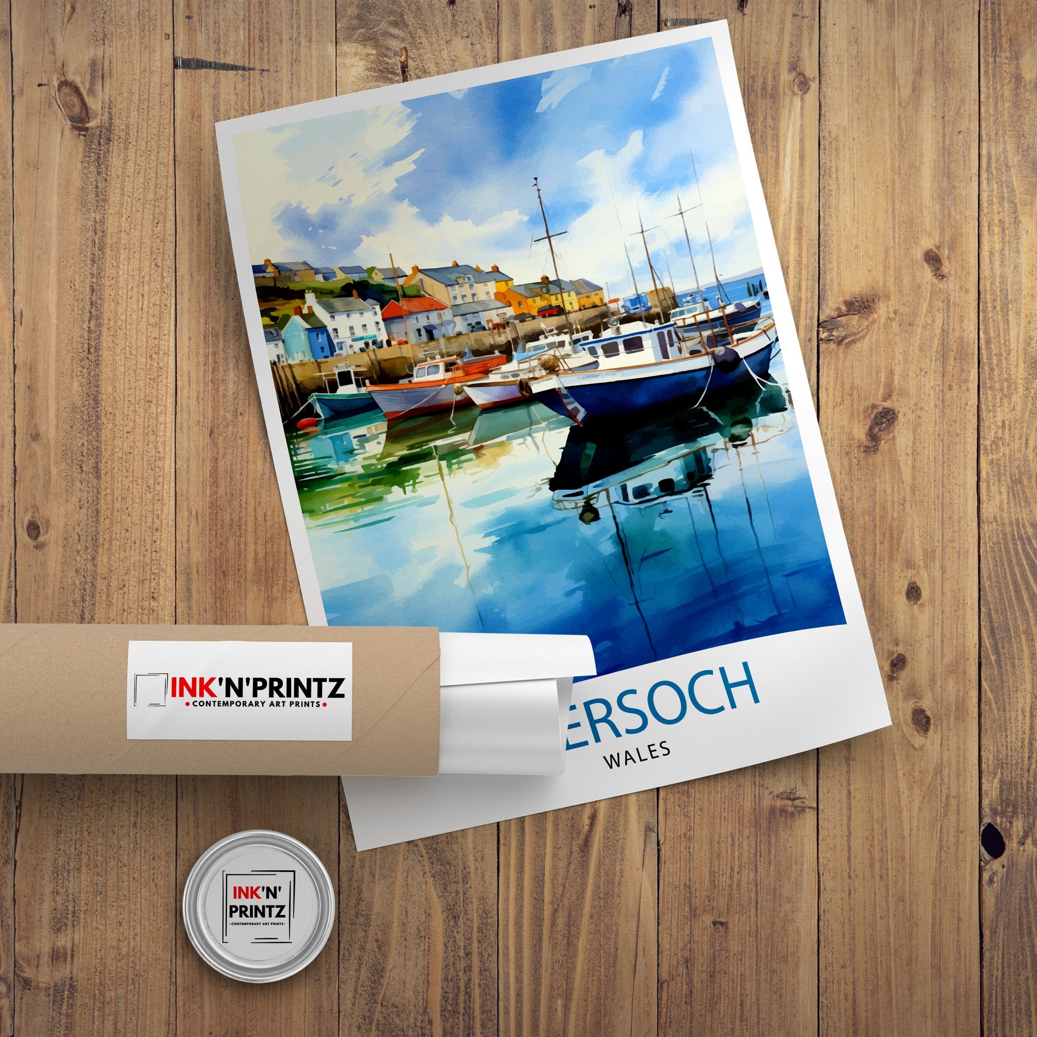 Abersoch Wales Travel Print Abersoch Wall Decor Abersoch Poster Wales Travel Prints Abersoch Art Print Abersoch Illustration Abersoch Wall