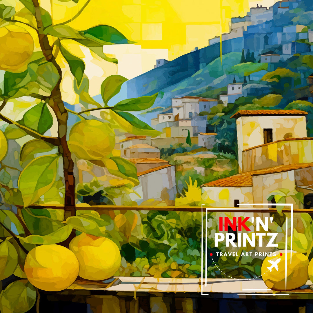 Amalfi Italy Travel Poster Amalfi